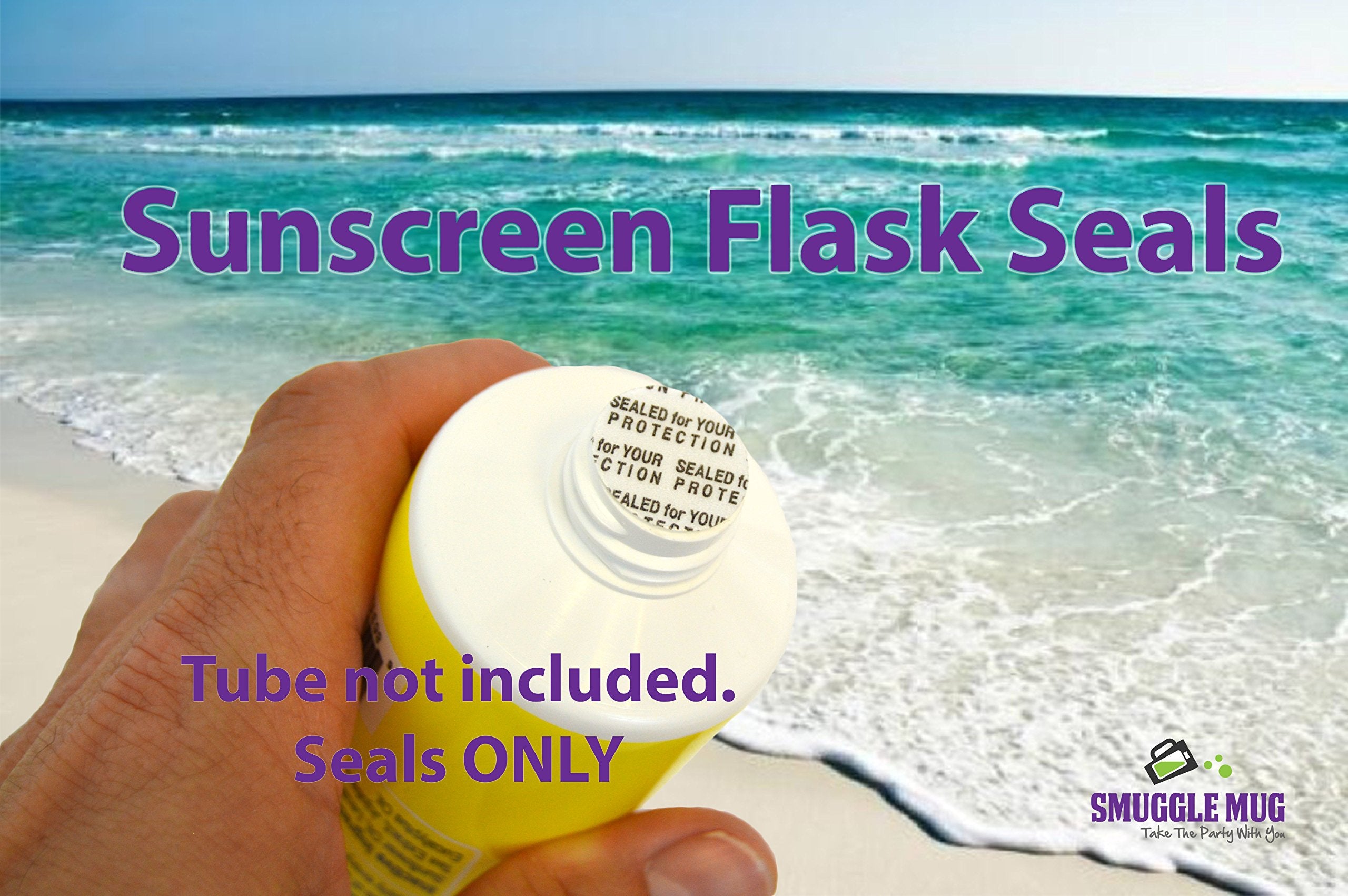6 Pack Sunscreen Flask And Lotion Flask Lid Seals By Smuggle Mug
