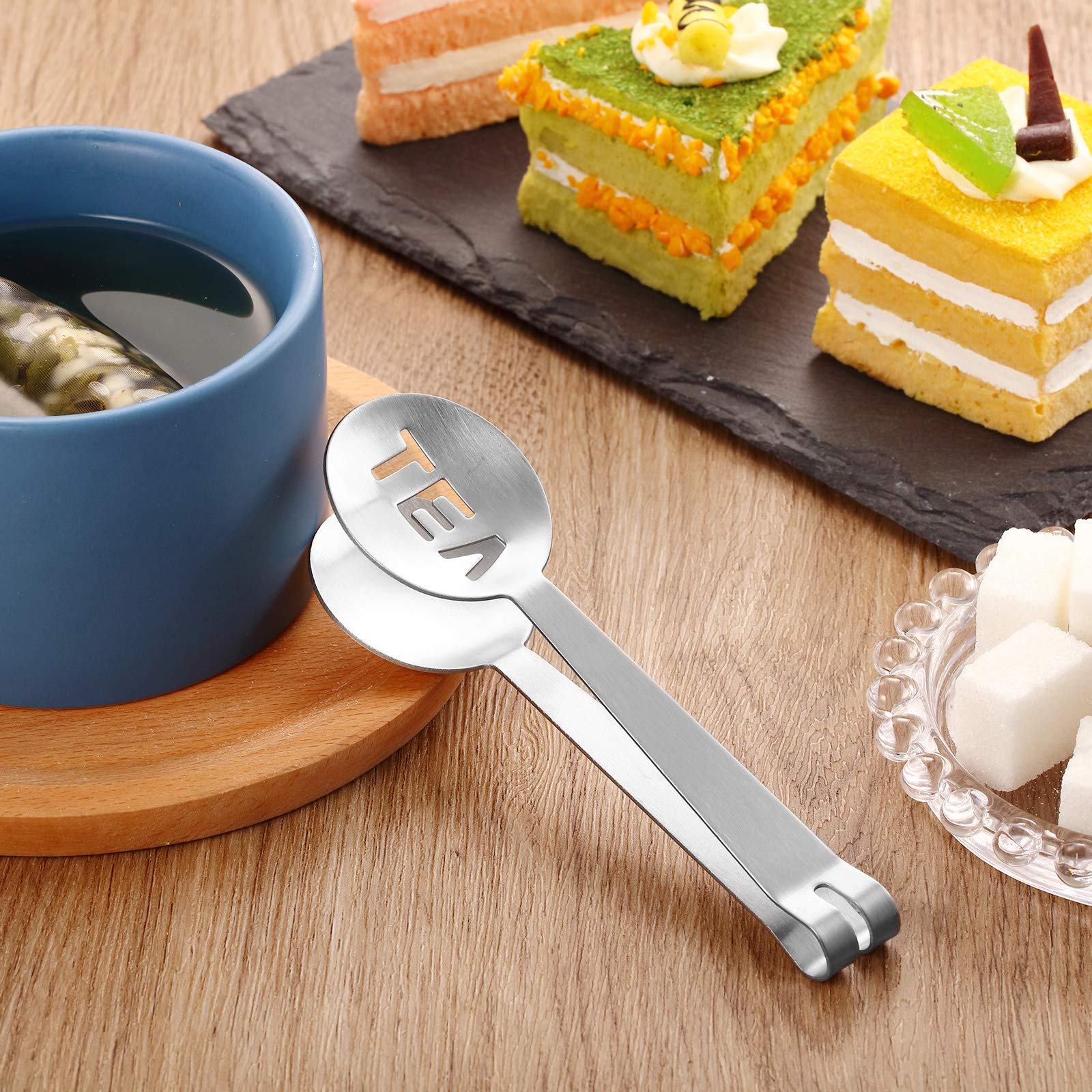 Tea Bag Squeezer Tongs Stainless Steel Tea Bag Spoon Tea Squeezer For Tea Bags Silver Tea Bag Strainer Clip Tea Bag Tongs For Lo