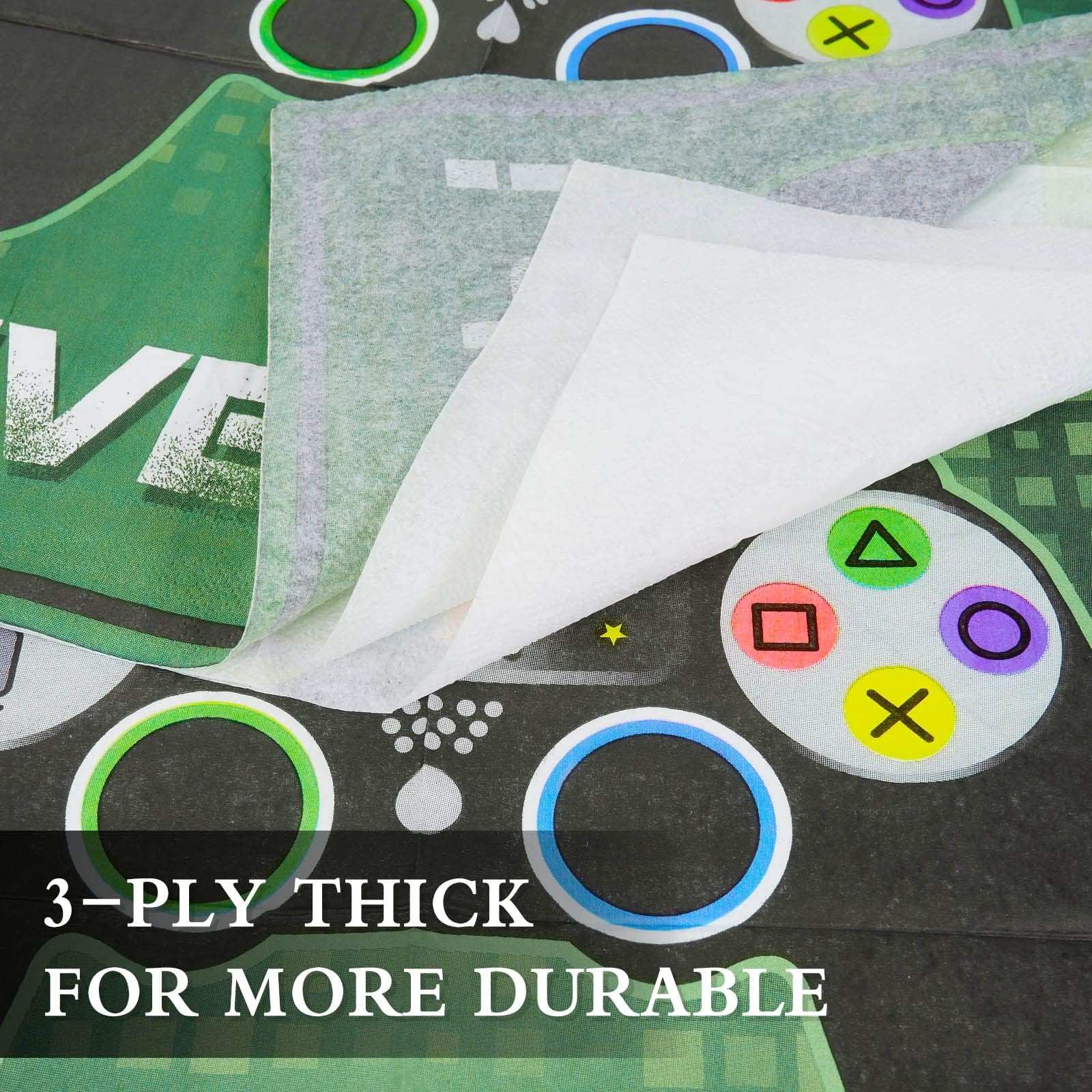 Wernnsai Game Party Supplies Kit - Video Game Themed Party Packs Game Lovers Dinner Dessert Plates Napkins Gaming Party Favor Fo
