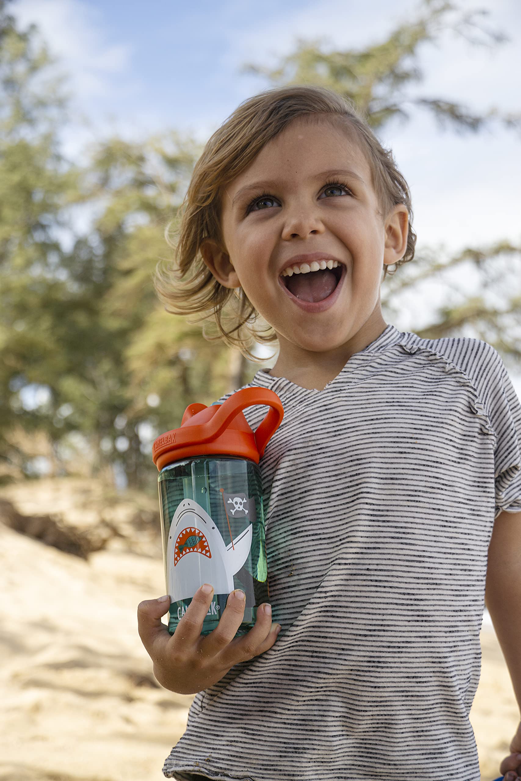 CamelBak Kids Eddy+ Bite Valve Straw Tritan Renew Water Bottle Arrgh Matey, 14oz