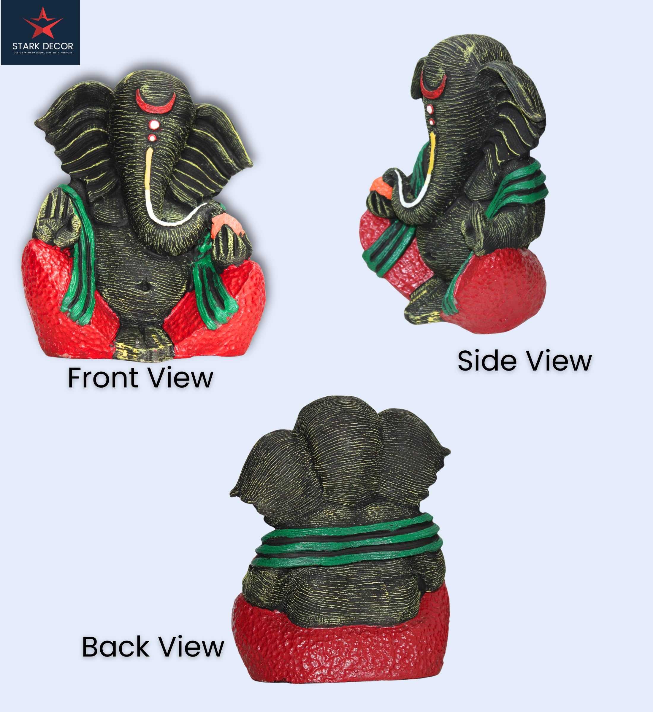 Stark Dcor Regal Ganesh Showcase Foundationganpati Idol For Home Decor Puja Lord Ganesh Statue Gift For Office Desk Puja Room Fi