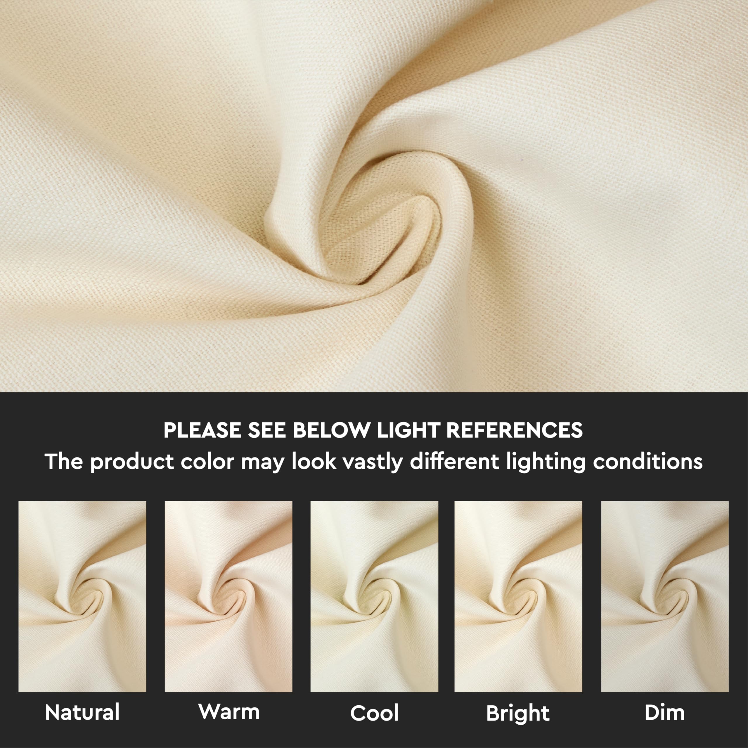 Encasa 100% Cotton Cloth Napkins Set of 6 with Natural Color & Size 17''x17''  Dinner Napkins Washable and Reusable for Dinning Table Fall Decoration  Halloween & Christmas Festivals
