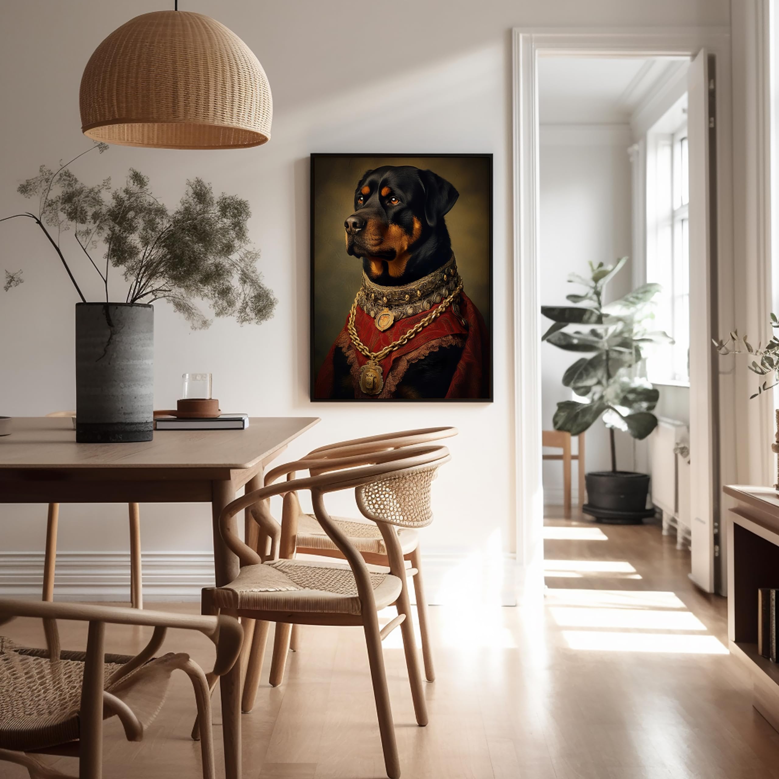 Poster Master Aristocratic Rottweiler Poster - Dog Print - Renaissance Art - Dog Breed Art - Gift For Him, Her & Animal Lover -