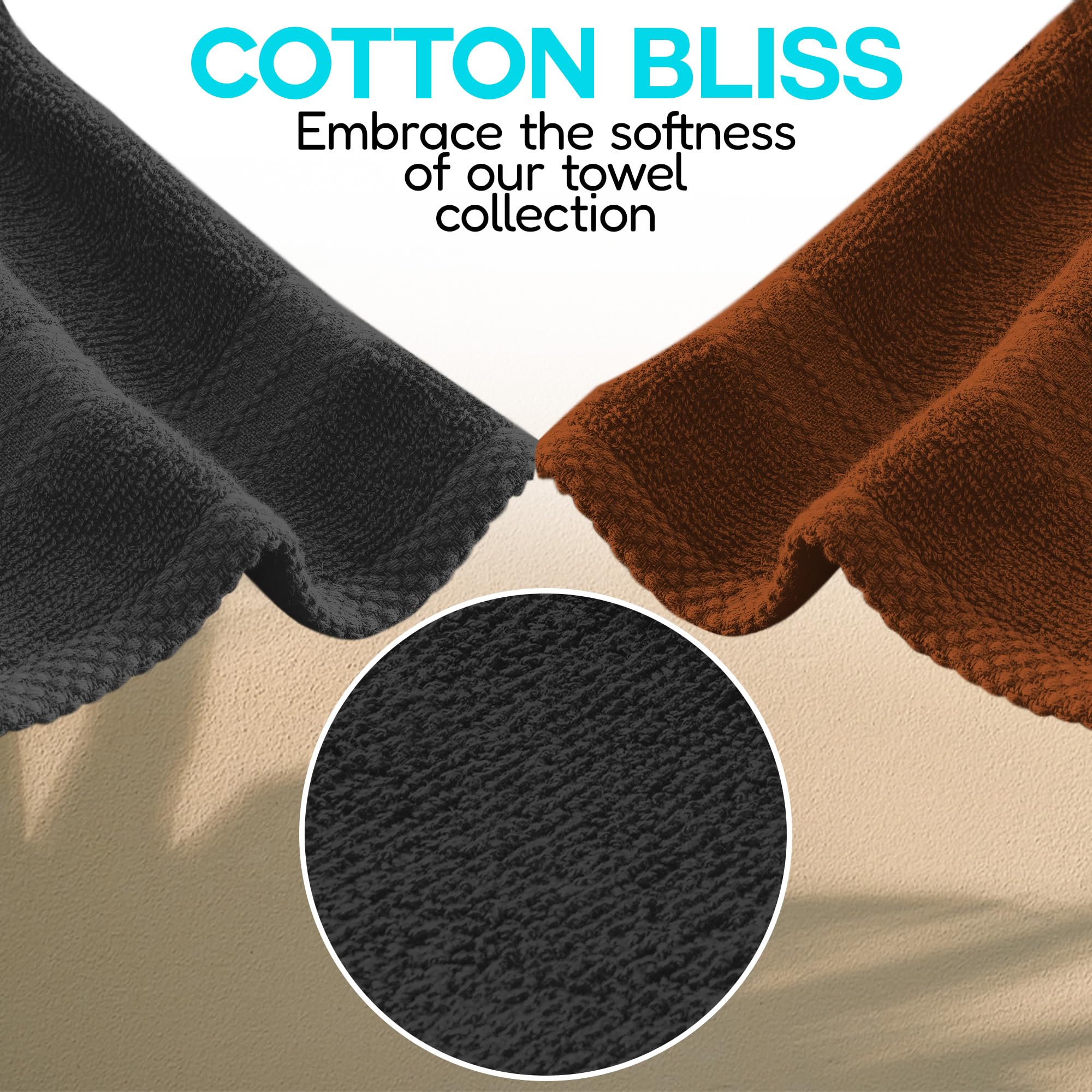 Quba Linen 6 Pack Premium Hand Towels Set, (16 X 28 Inches) Cotton, Ultra Soft And Highly Absorbent Towels For Bathroom, Gym, Sh
