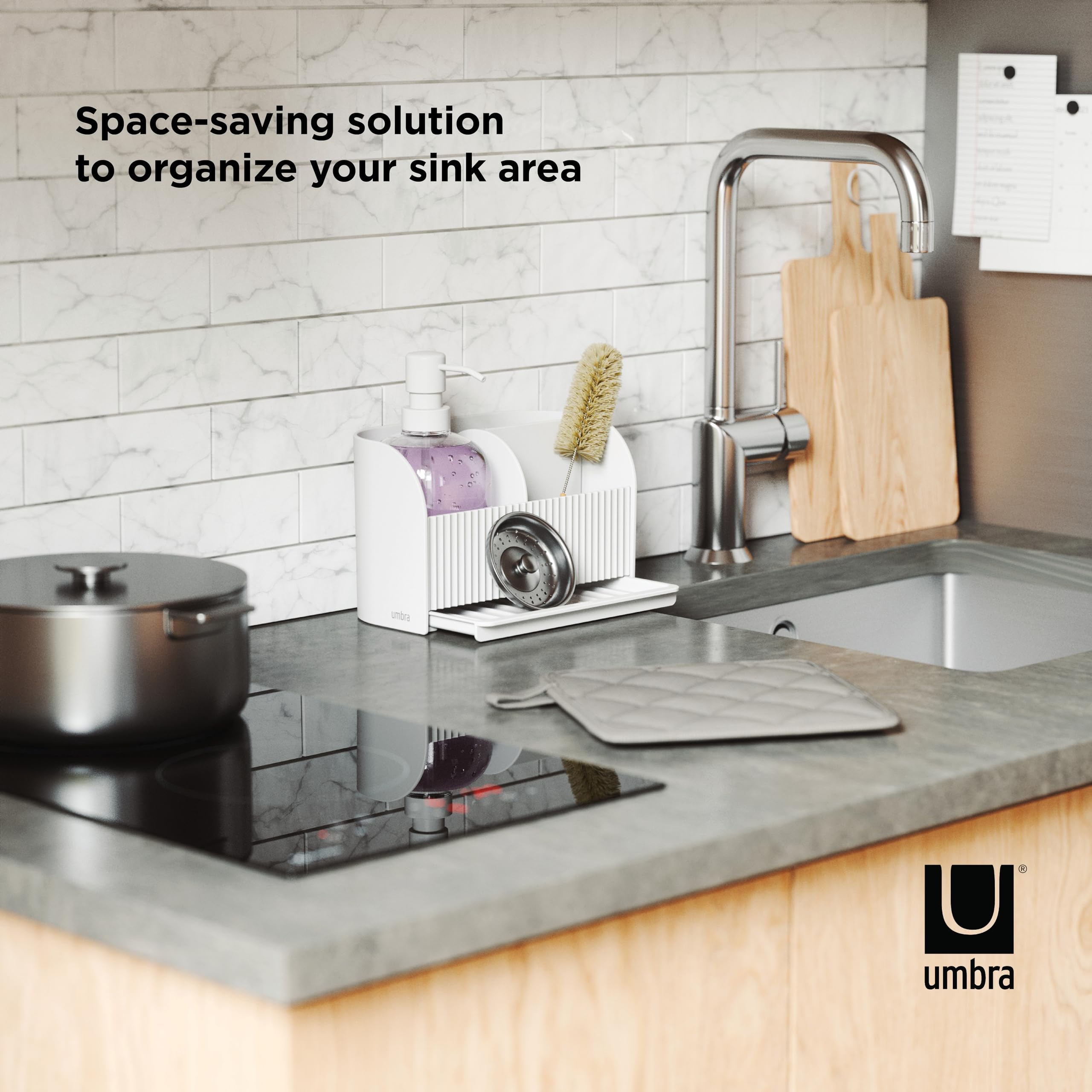 Umbra Sling Sink Caddy And Soap Pump