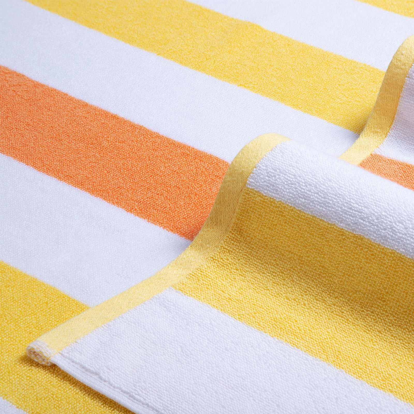 Bornbay Large Beach Towel Oversized - 40''X70'' Big Cute Beach Towels, Extra Large Plush Thick Pool Towel, Xl Wide Fluffy Yellow