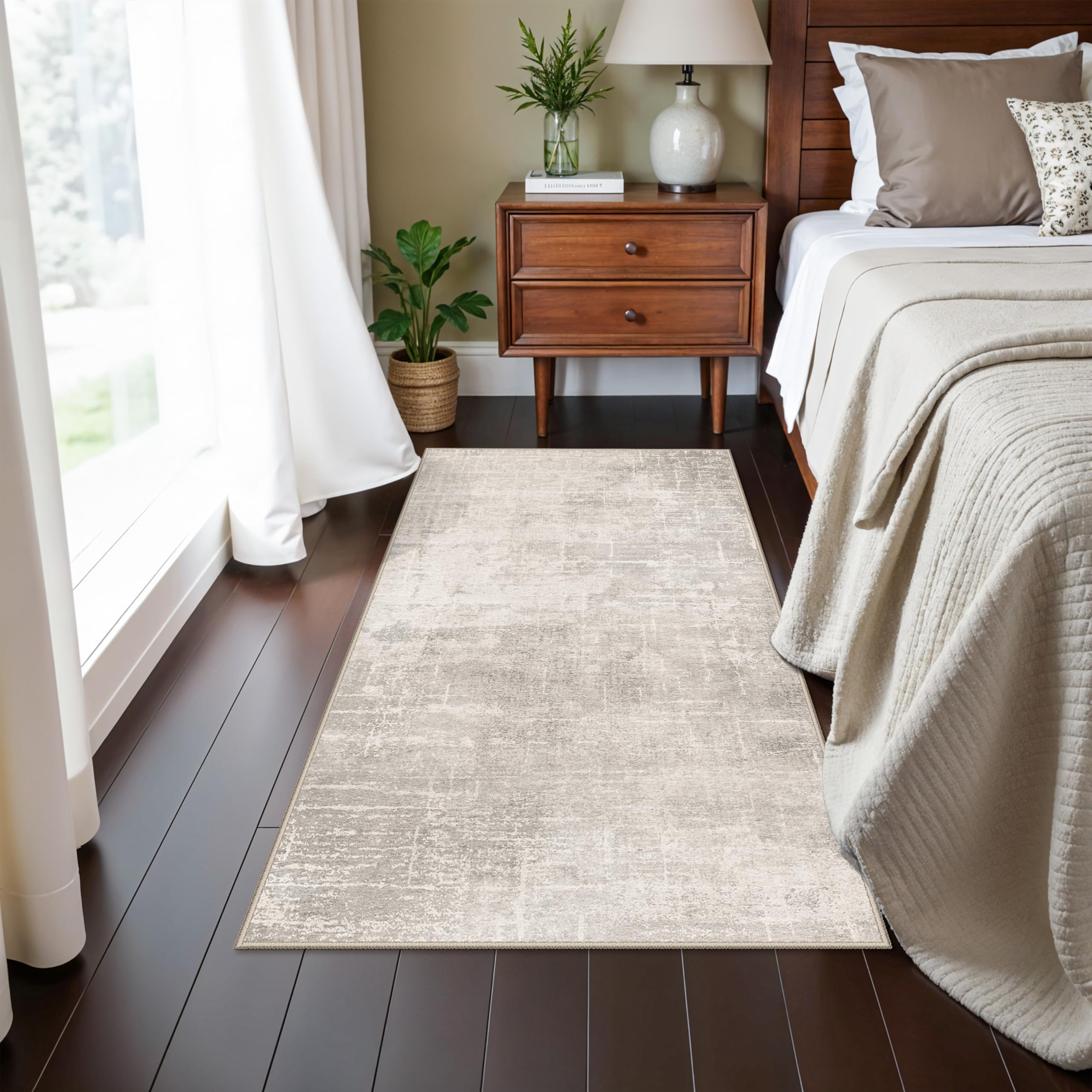 Washable 2x4 Entryway Area Rugs: Abstract Water Resistant Kitchen Sink Rug Non-Slip Durable Doormat Ultra Soft Living Room Bedro