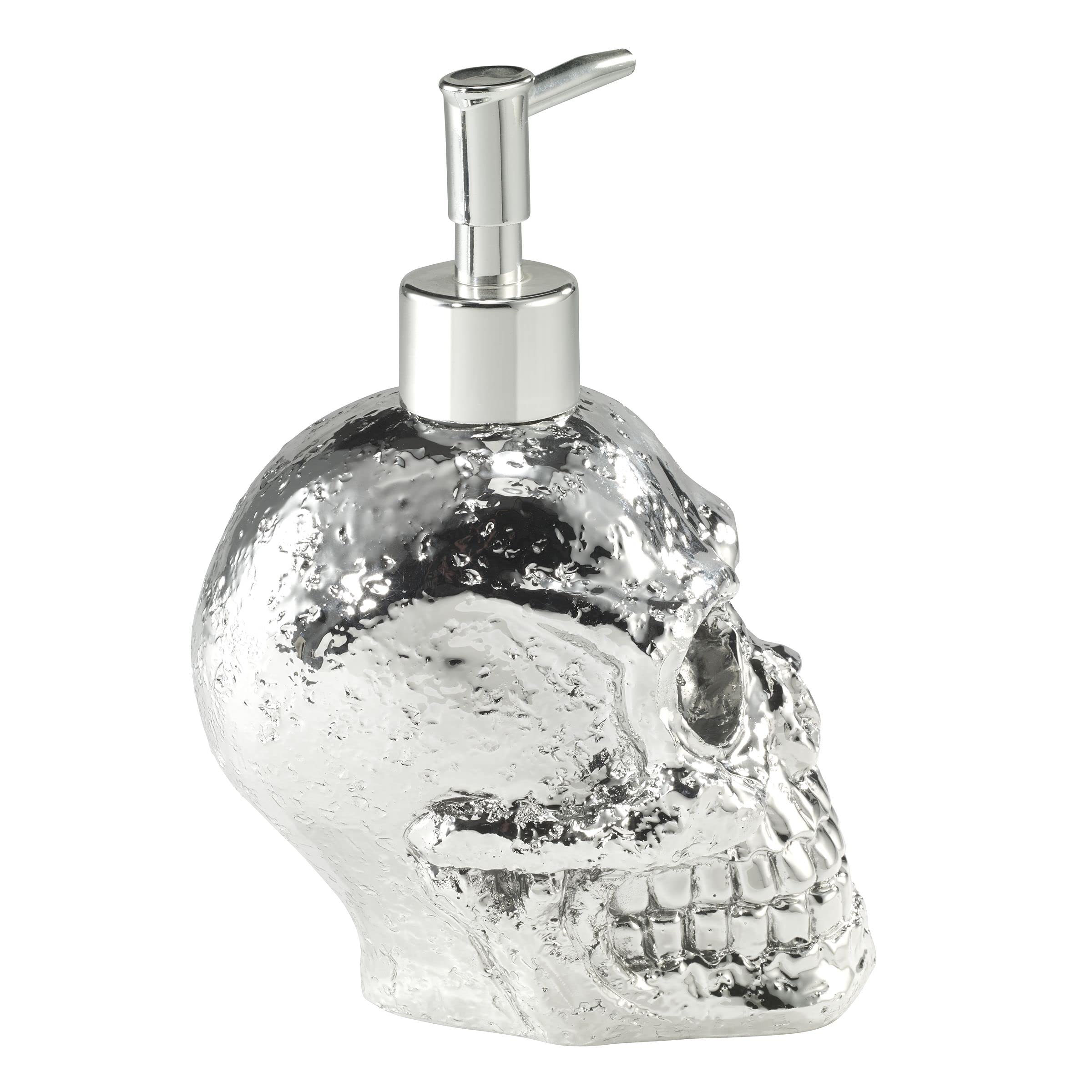 Avanti Linens - Soap Dispenser/Lotion Pump, Guest Bathroom Essentials, Skull Design Bath Decor (Halloween Collection)