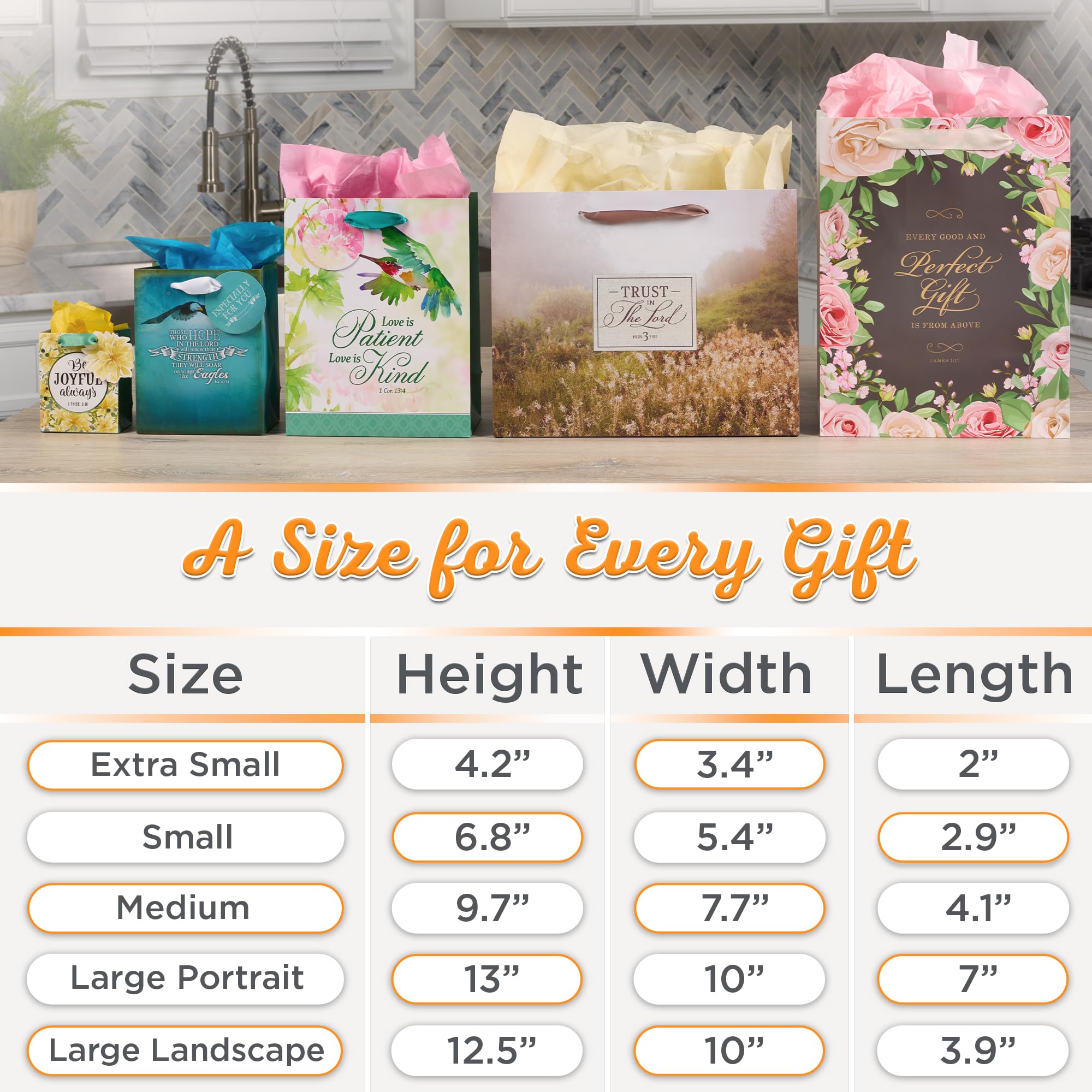 Christian Art Gifts Three Piece Landscape Gift Bag Wcard  Tissue Paper Set For Mothers - Best Mom Ever  The Lord Delights In You