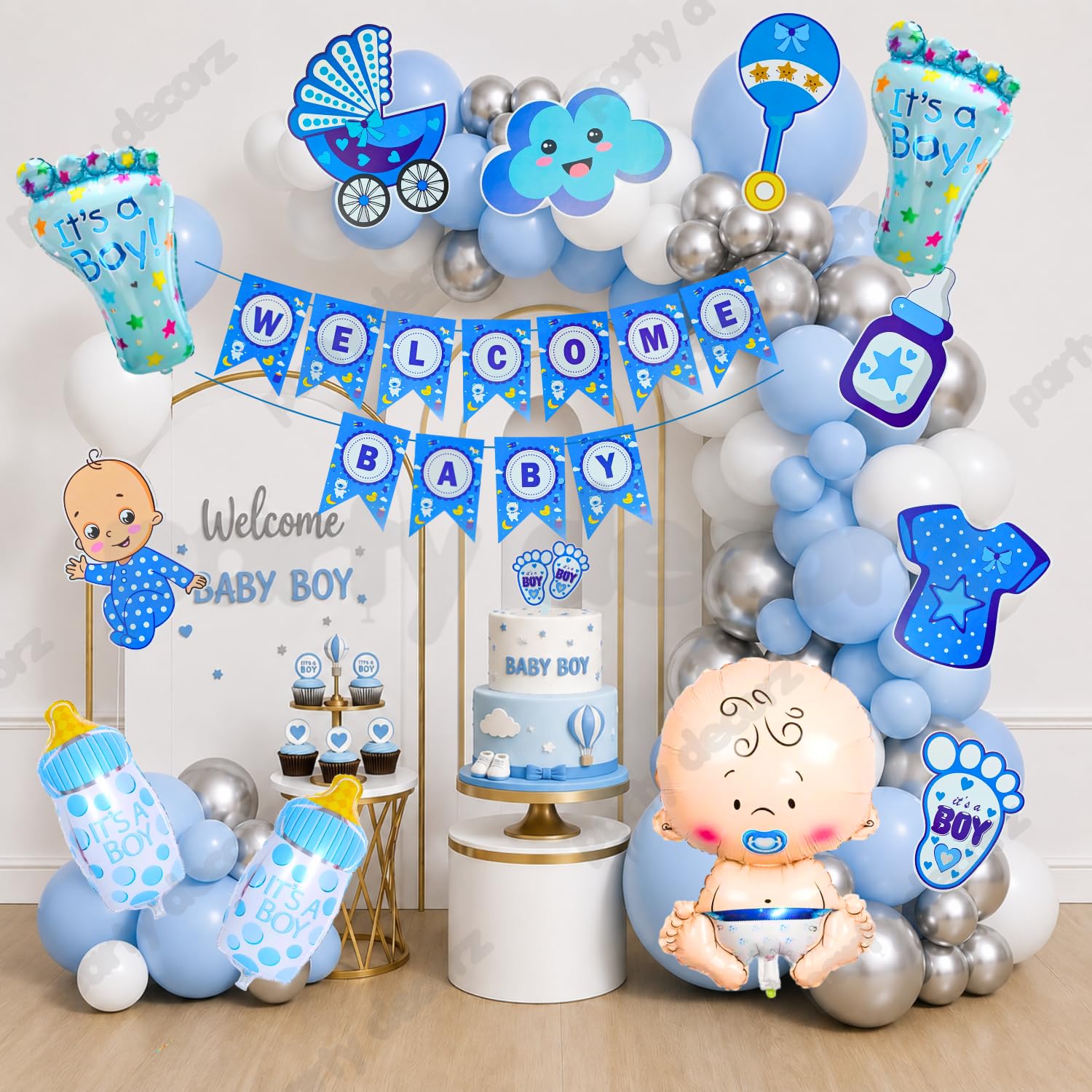 Party Decorz Welcome Baby Decoration Set Of 44 Pcs