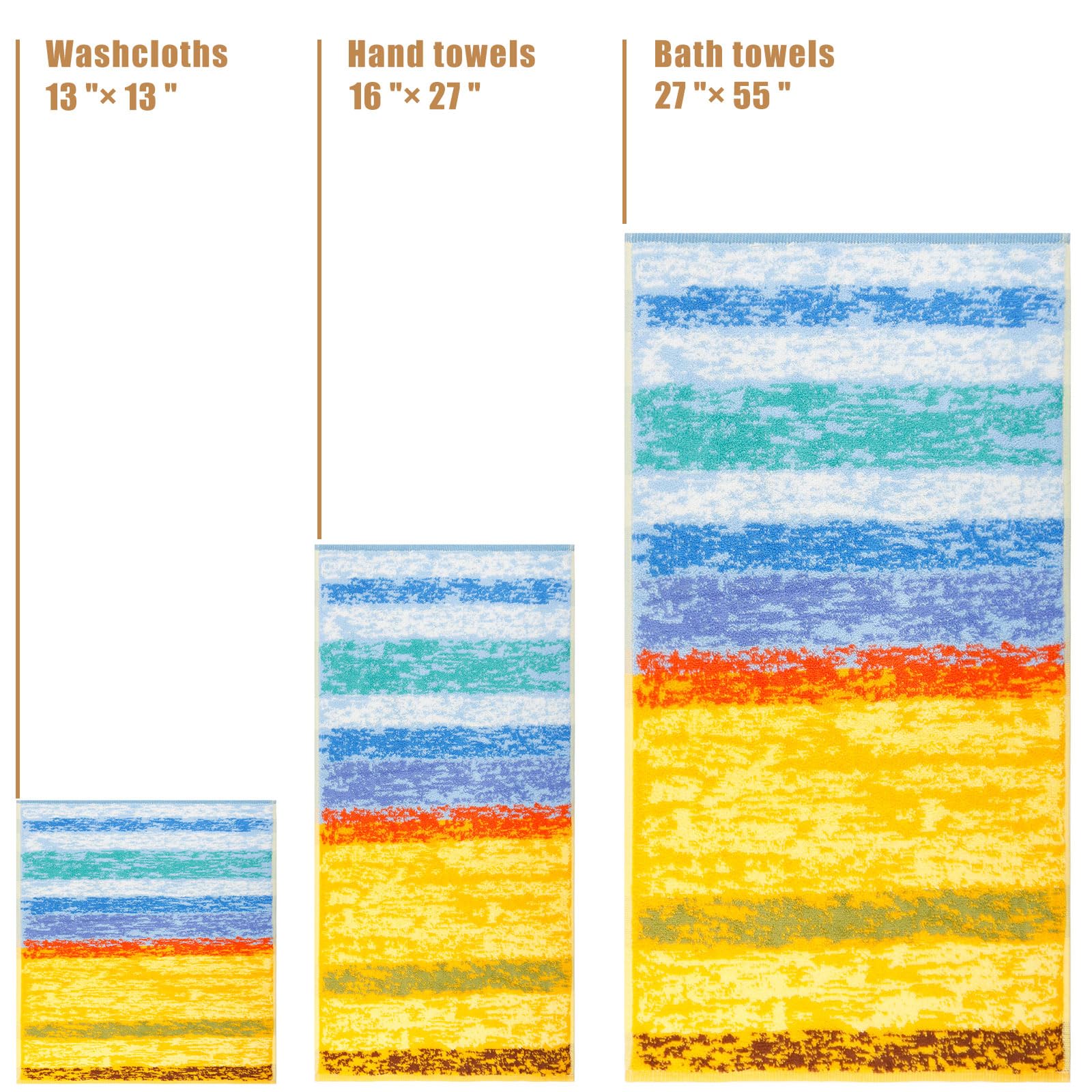 Semaxe Bath Towel Set, 100% Cotton Bathroom Towels With Hanging Loops And Nano-Bio Lifecycle Labels, Include 2 Bath Towels, 2 Ha