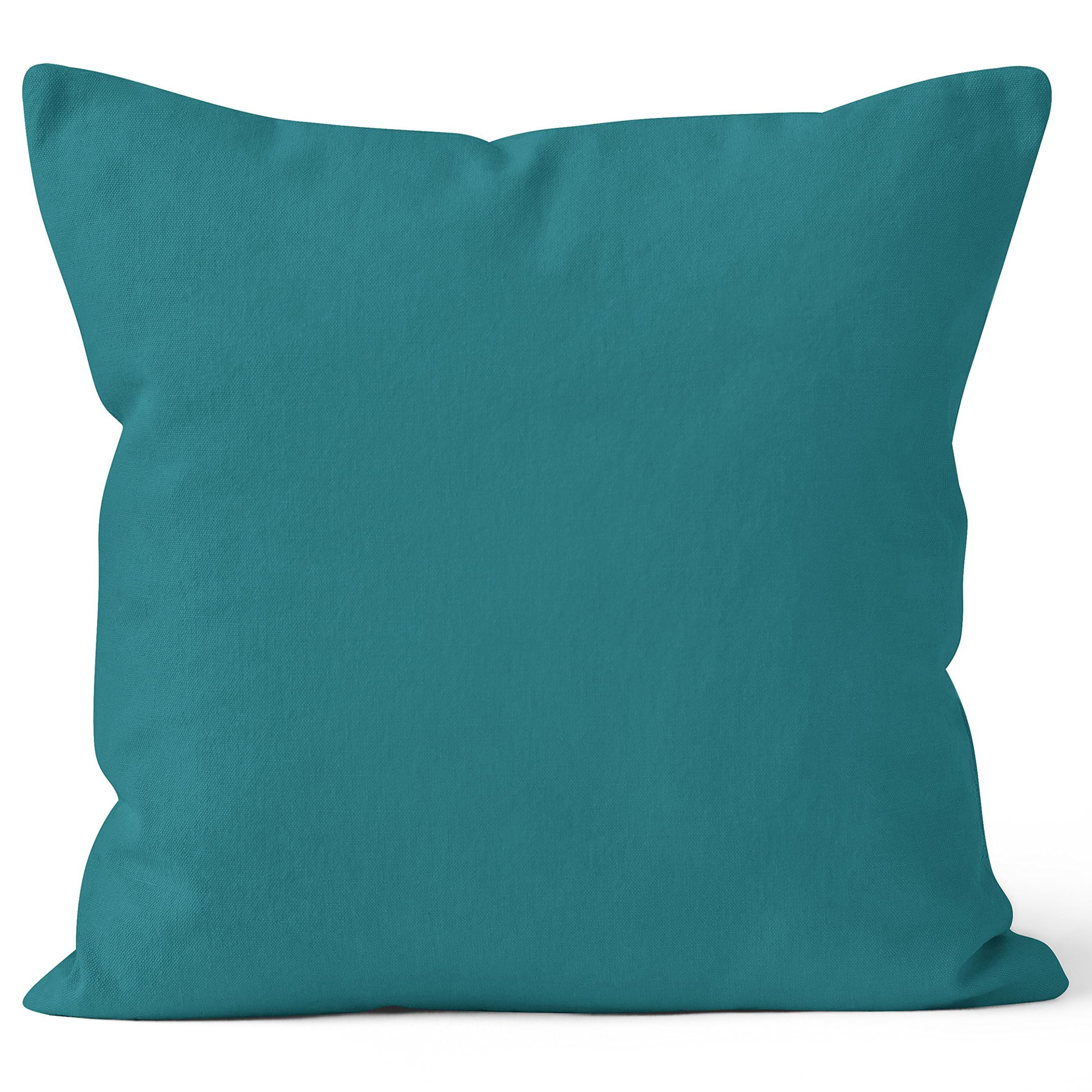 Encasa Xo Throw Pillow Covers 16X16 In Set Of 1 Azul Blue | No Inserts | Cotton Pillow Covers For Living Room, Bed, Sofa, Couch 