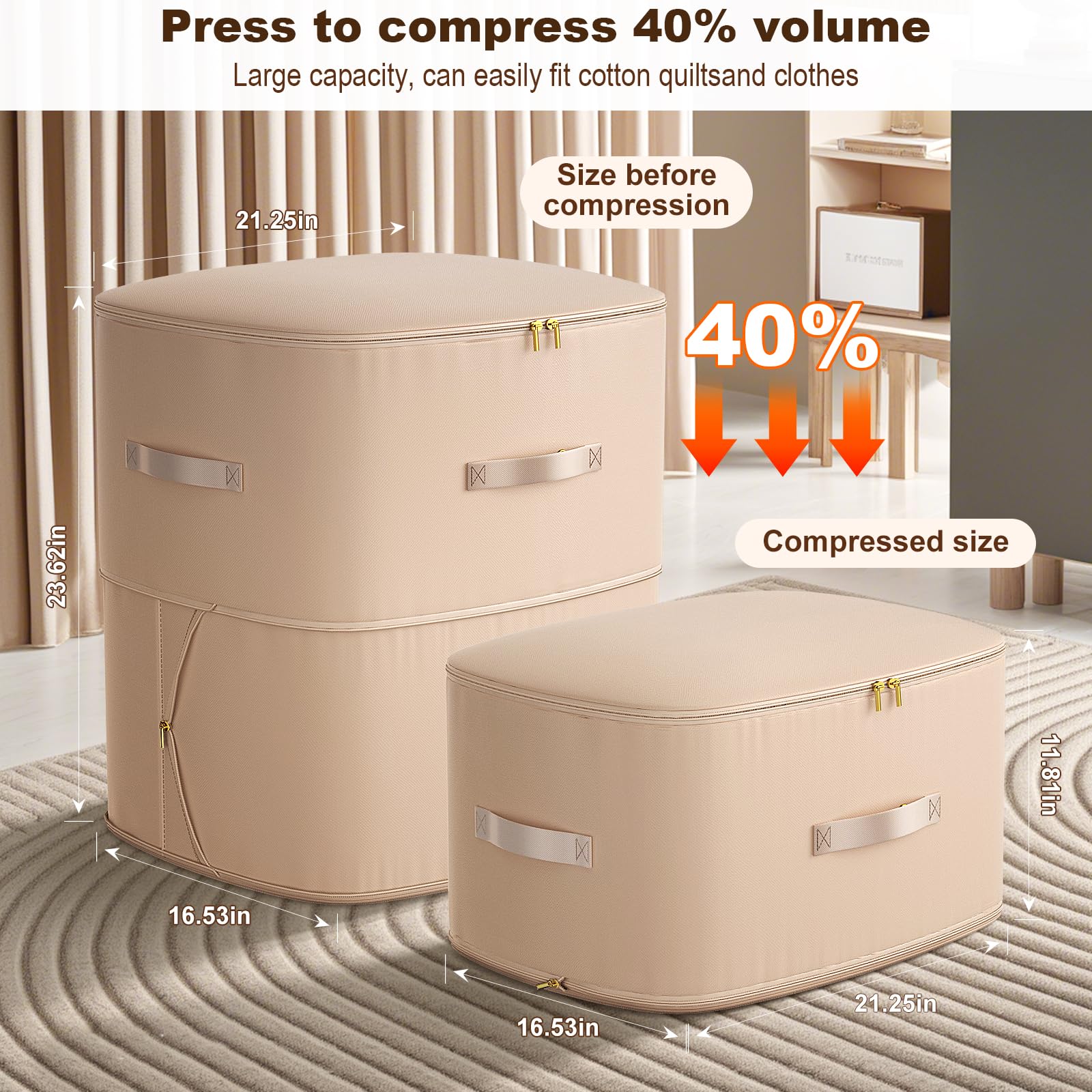 Uwqaqx Ultra Space Saving Self Compression Organizer, Portable Space Saver Storage Packing Bags, Blanket Storage, Space Saver Qu
