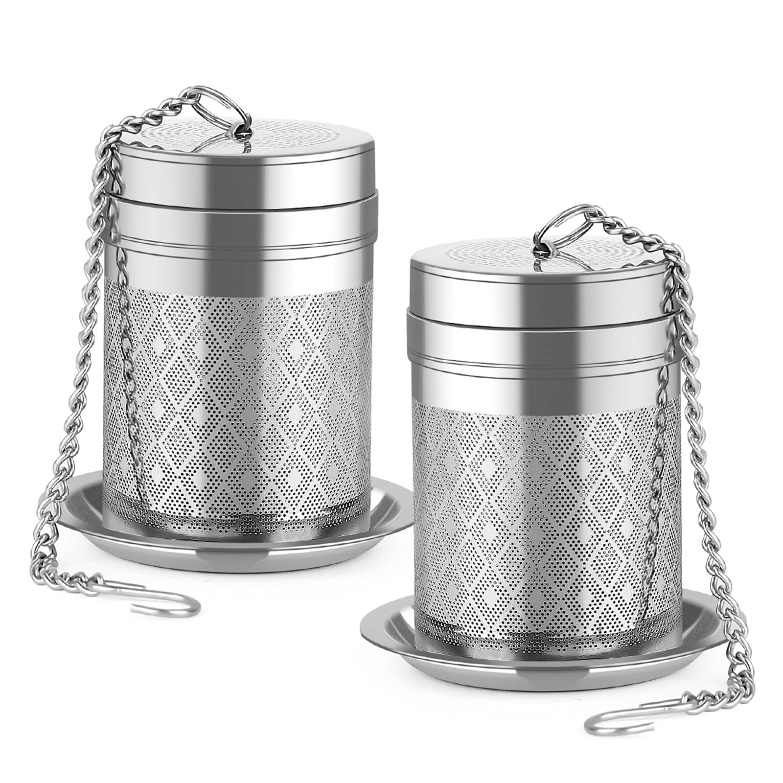 Tea Infusers for Loose Tea  18/8 Stainless Steel Tea Strainer Set  Extra Fine Mesh Tea Steeper for Brew Tea  Spices & Seasoning