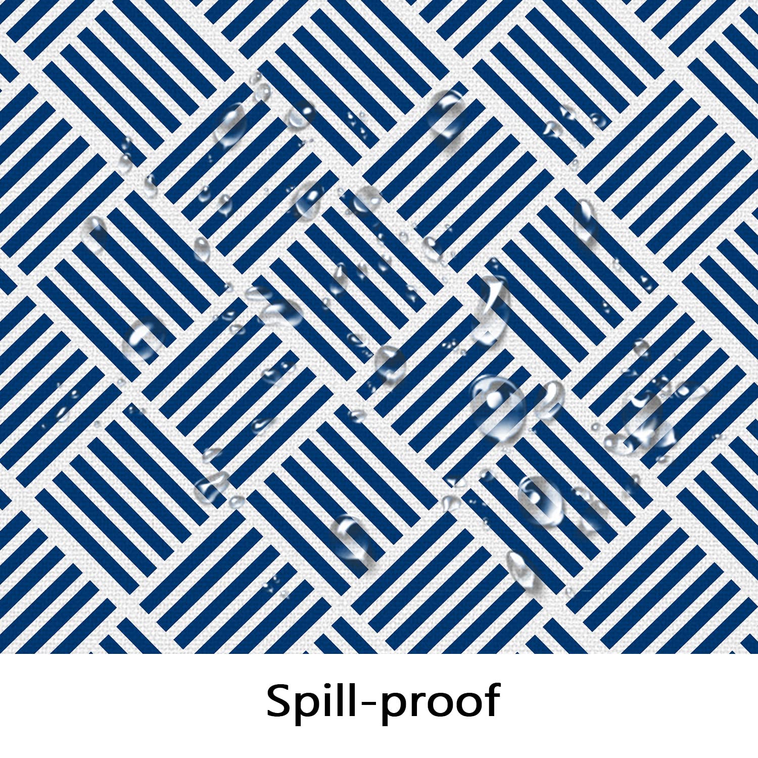 Bnejvif Oval Tablecloth Blue Striped Tablecloth, Modern Oval Tablecloth, Geometric Tablecloth, Indooroutdoor Waterproof Wrinkle
