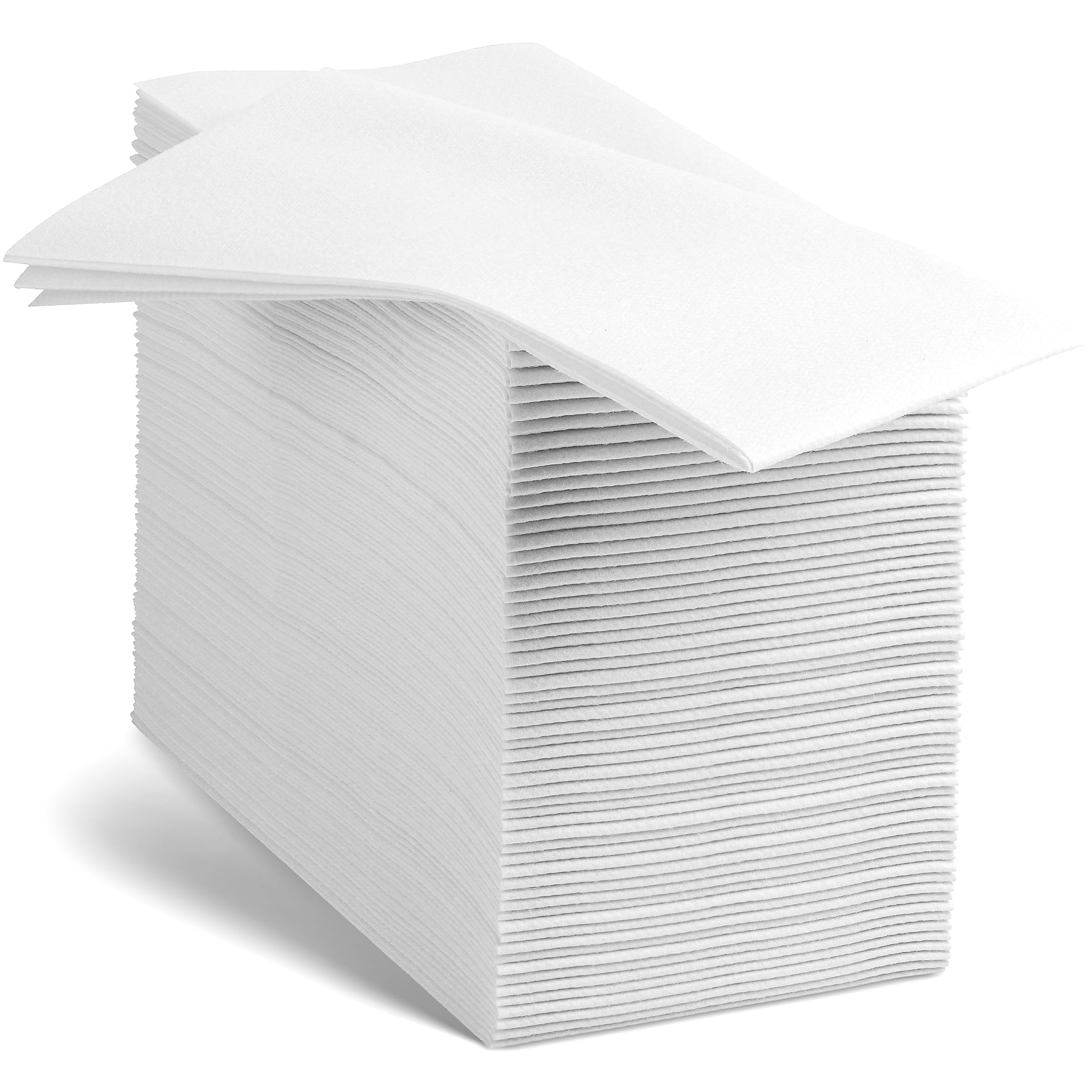 Linen-Feel European-White Paper Napkins - Decortive Cloth-Like Disposable Dinner Napkins - Soft And Absorbent. For Kitchen  Party  Wedding  Bathroom Or Any Occasion. (Pack of 100)