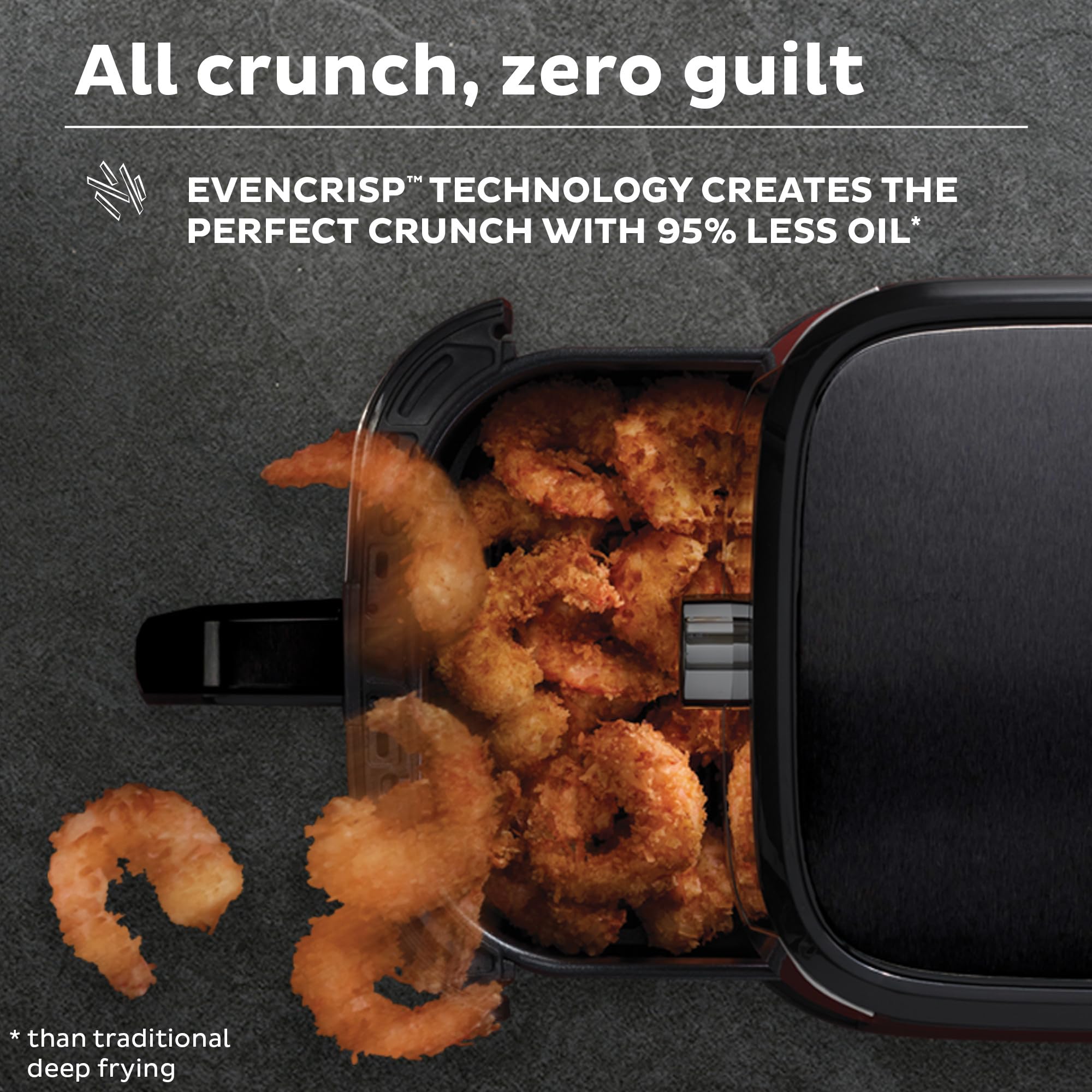 Instant Pot Vortex 6QT XL Air Fryer - 4-in-1, Dishwasher-Safe, Black, Model 140-3001-01, 100+ Recipes for Quick Meals