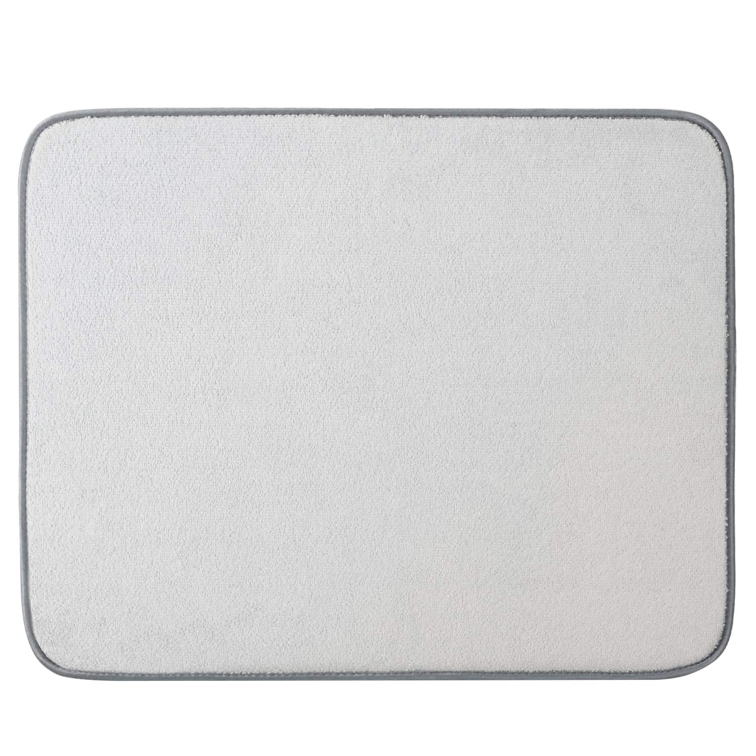 Subekyu Microfiber Dish Drying Mat For Kitchen Counter, Absorbent Dishes Drainer/Rack Pad For Countertop, 19.2 By 15.8 Inches (R