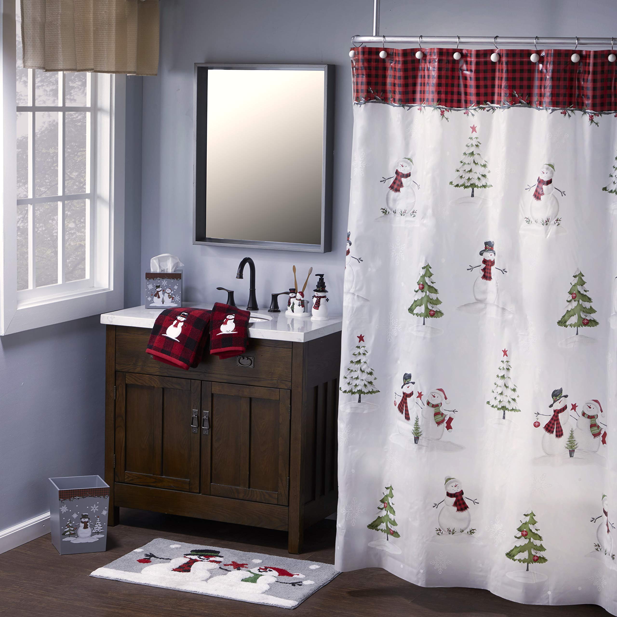 SKL Home Woodland Winter  Toothbrush Holder  Red