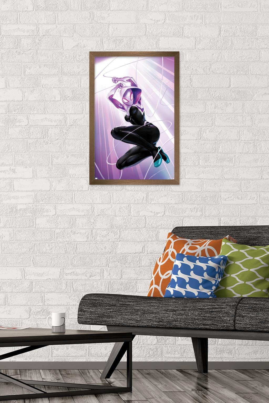 Trends International Marvel Comics - Ghost Spider - Ghost Spider #1 Wall Poster, 14.72'' X 22.37'', Bronze Framed Version