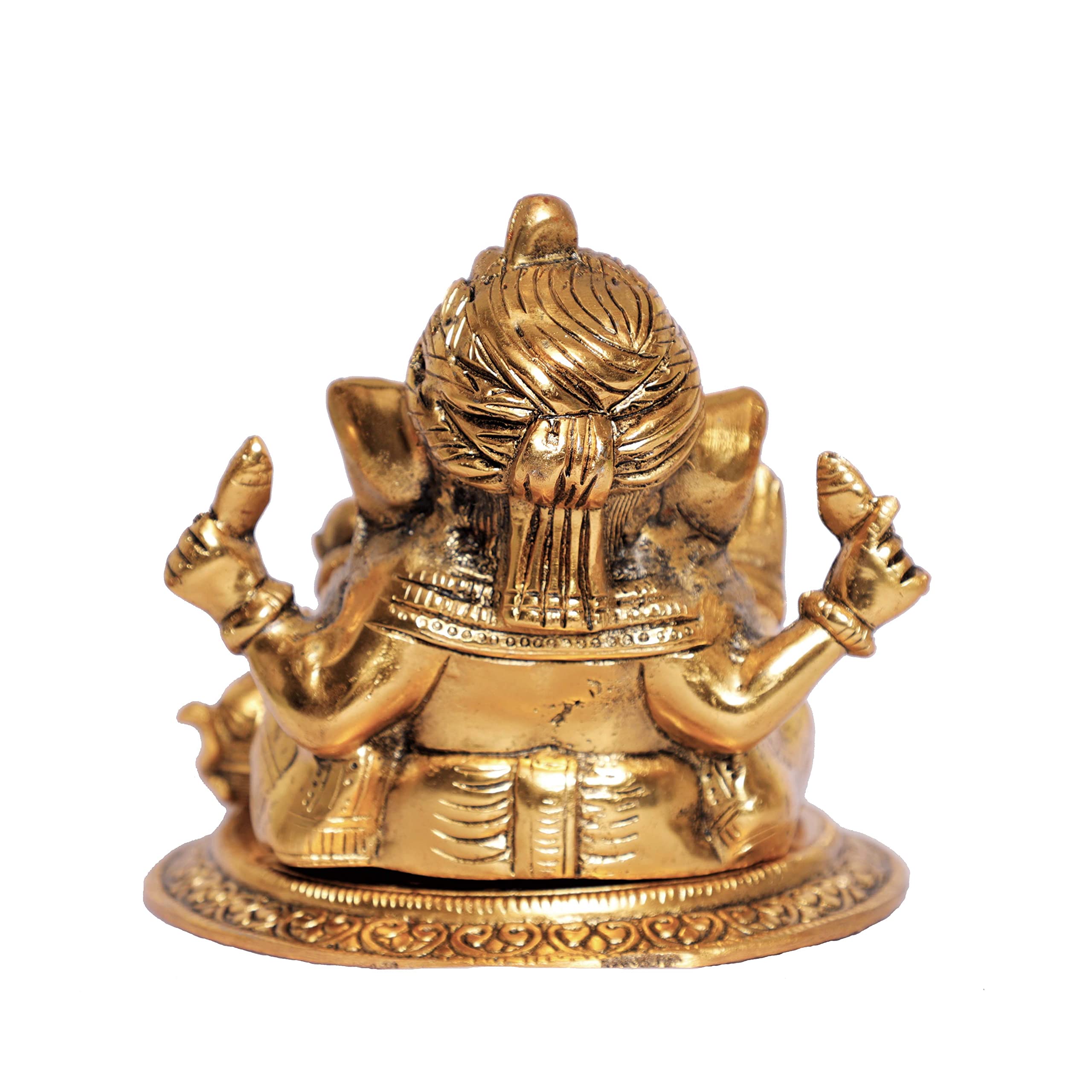 Kridaykraft Metal Ganesha Statue,Ganesh Idol Sculpture Good Luck & Success For Home Pooja,Lord Ganesha Murti For Gift...