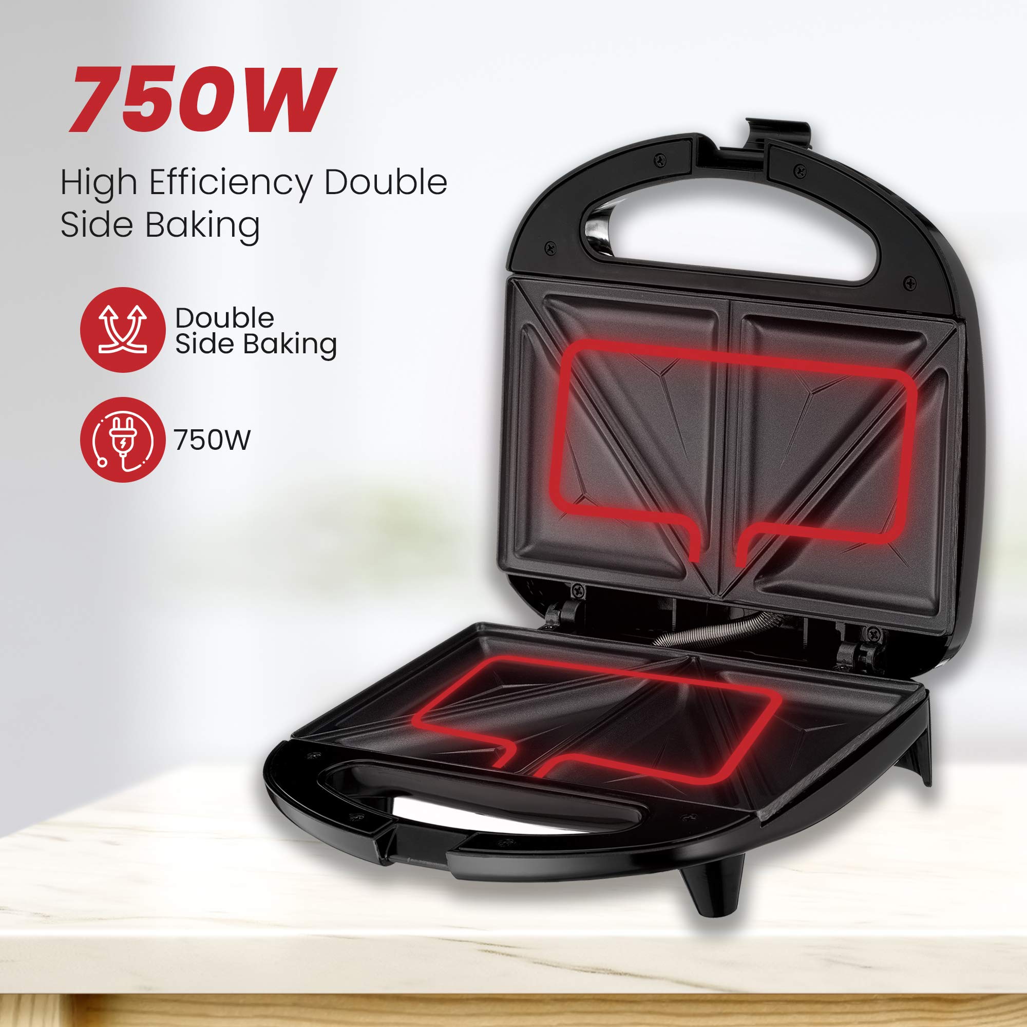 Lumme Sandwich Maker, Sandwich Toaster, Panini Press, Quesadilla Maker, Grilled Cheese, French Toast Press, Pizza Pockets Press,