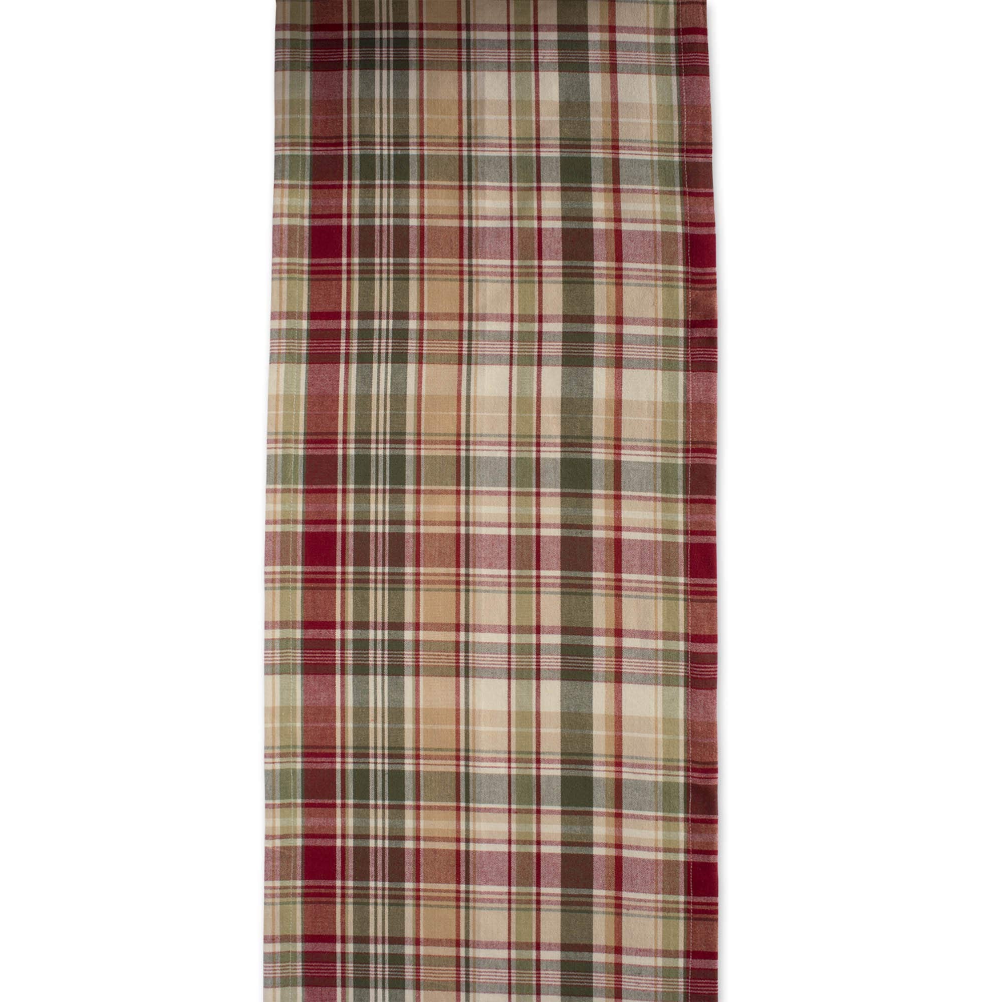 DII Give Thanks Plaid Fall Table Decor  Autumn & Thanksgiving Tabletop Linens  14x108 Table Runner