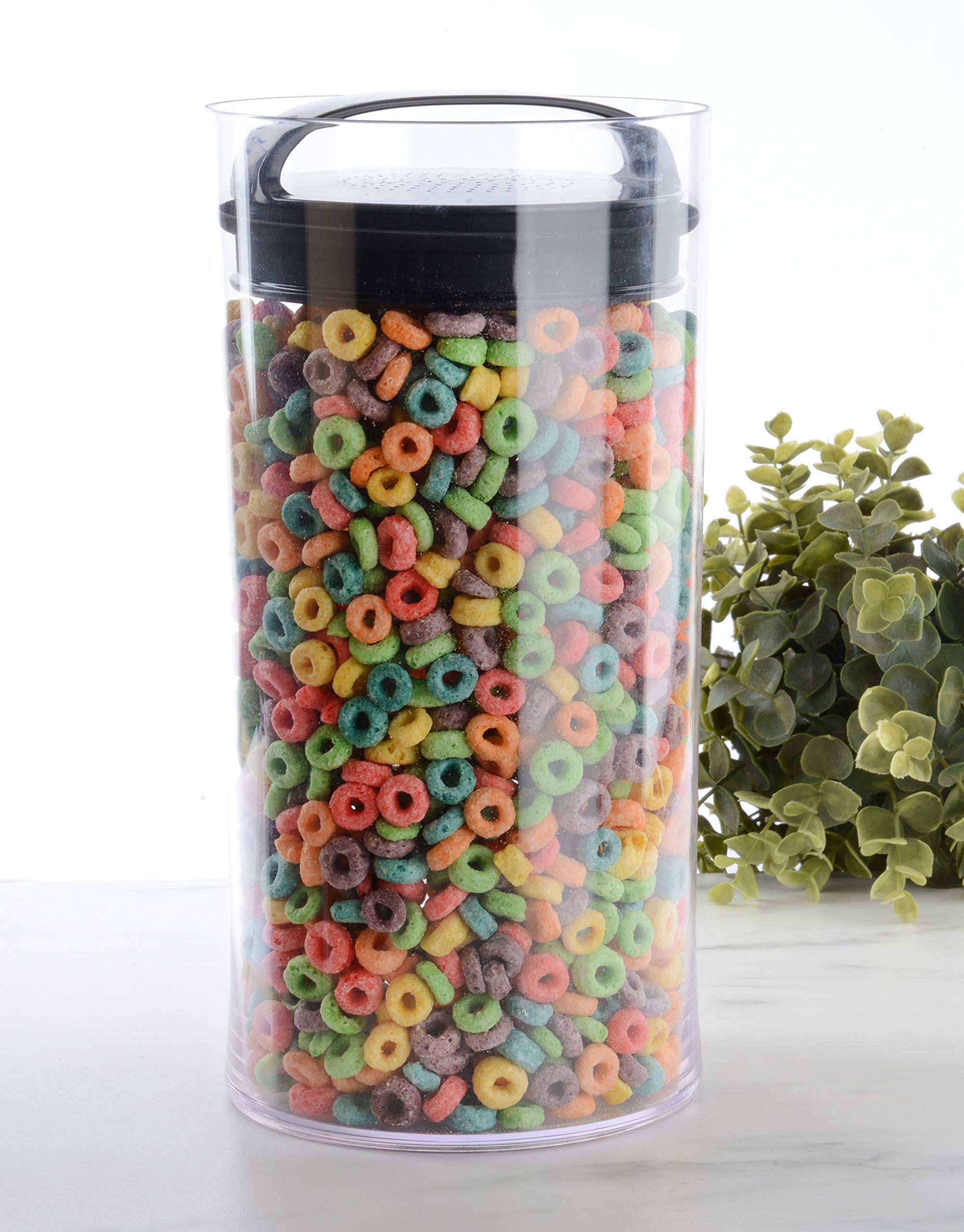Prepara Evak Fresh Saver Plastic Food Storage, 128 Ounce, Black