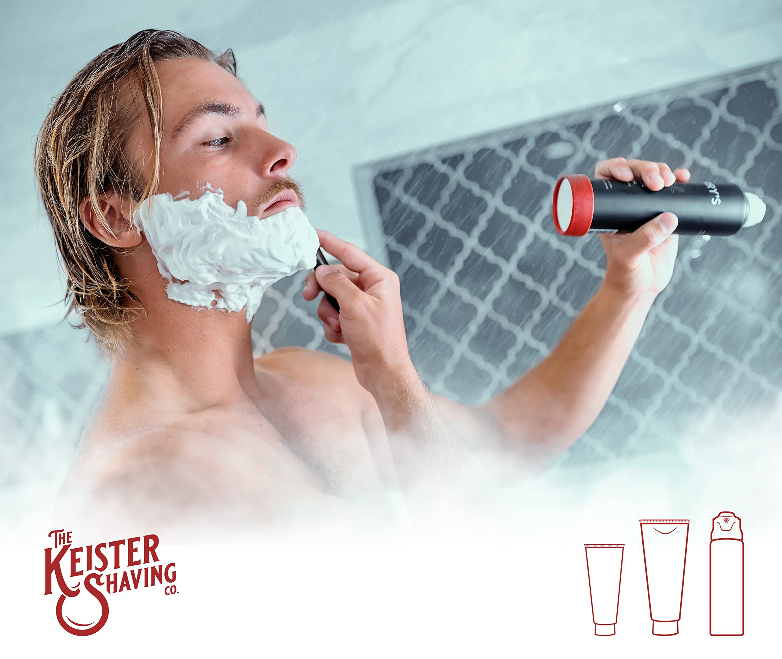 The Pocket Keister Shower Shaving Mirror, Anti Fog & Anti Scratch Fits Gel Cans & Small Tubes