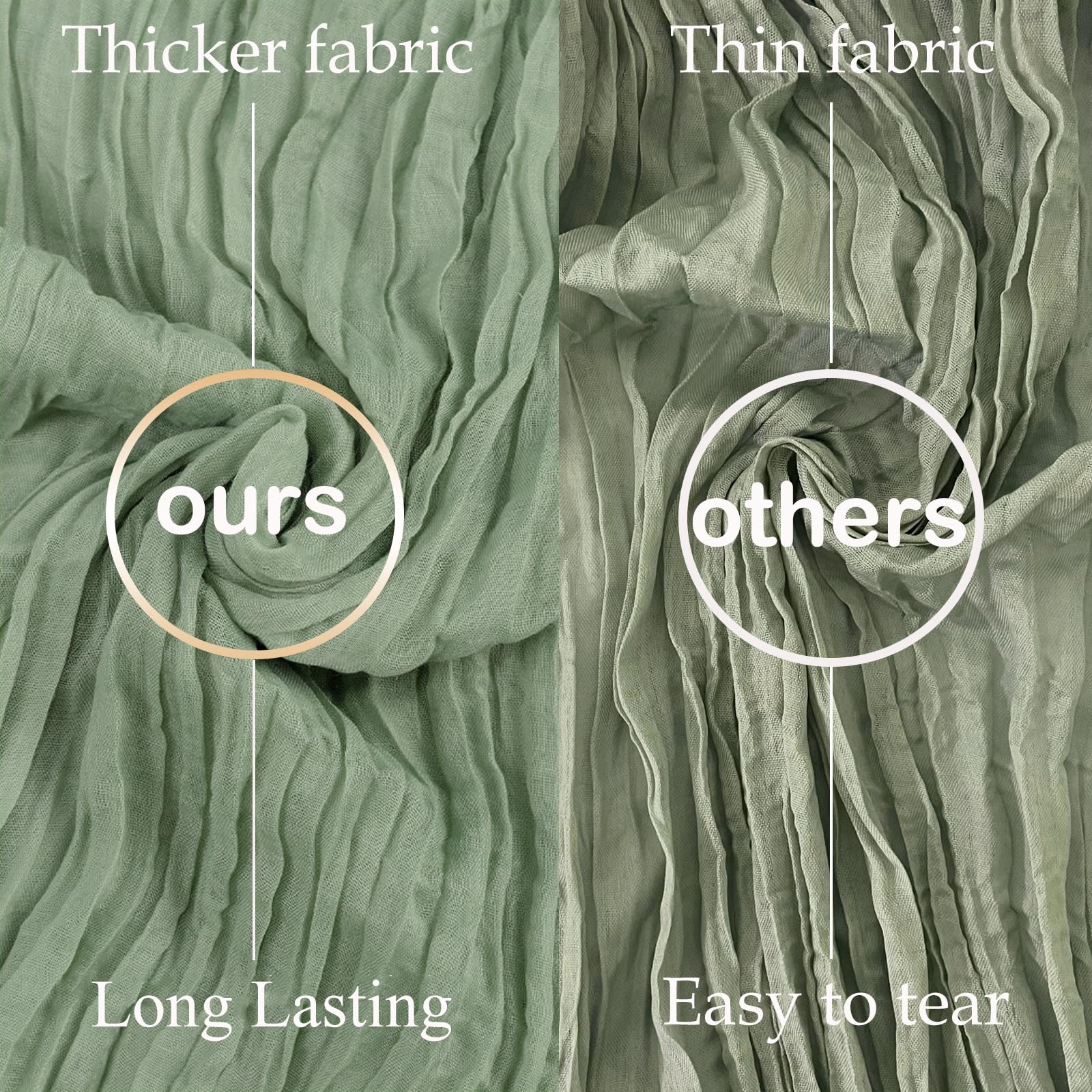 Combocube 12 Pack 35X120 Inch 10Ft Cheesecloth Long Table Runner Gauze Rustic Romantic Table Cloth For Wedding Reception Bridal