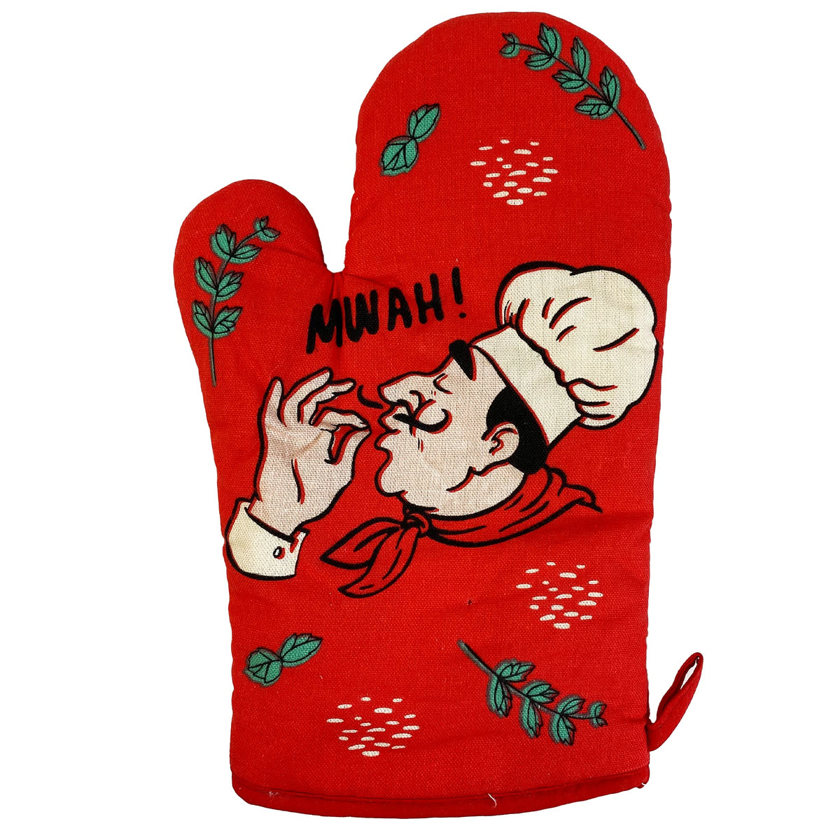 Chef'S Kiss Oven Mitt Funny Italian Cooking Culinary Foodie Kitchen Glove Funny Graphic Kitchenwear Funny Food Novelty Cookware
