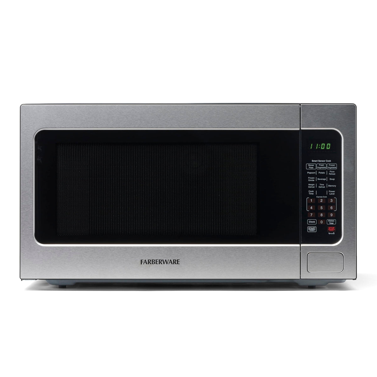 Farberware 1100W 2.2 Cu Ft Countertop Microwave Oven With Smart Sensor, Led Lighting, Child Lock - For Apartments And Dorms