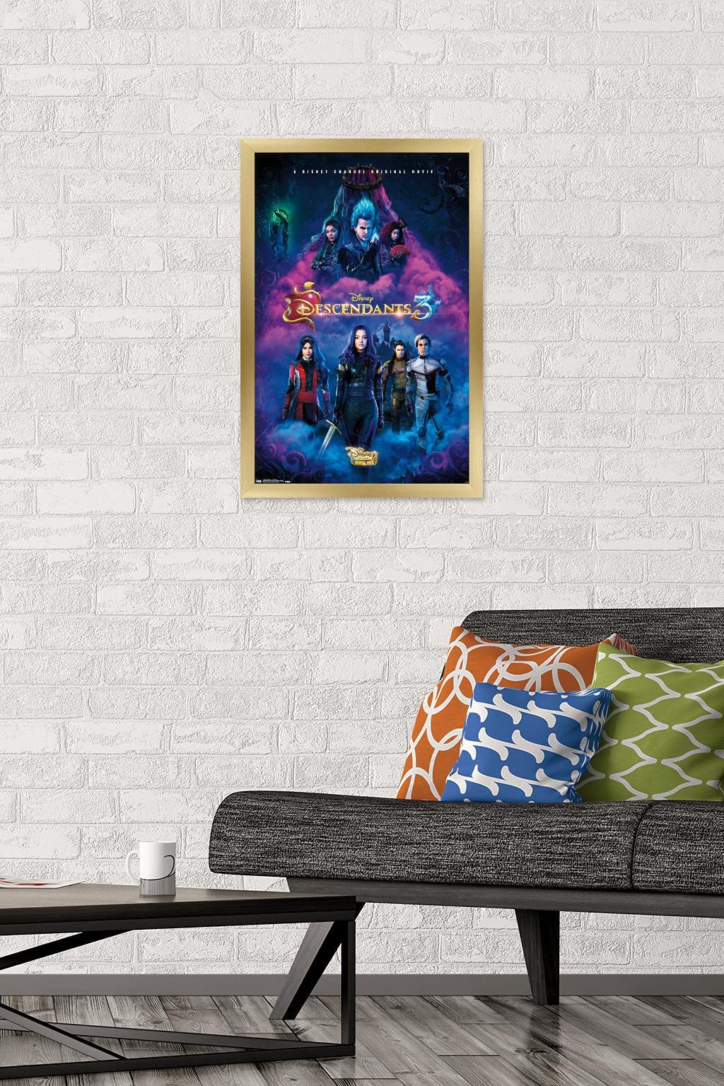 Trends International Disney Descendants 3 - One Sheet Wall Poster, 14.725'' X 22.375'', Gold Framed Version