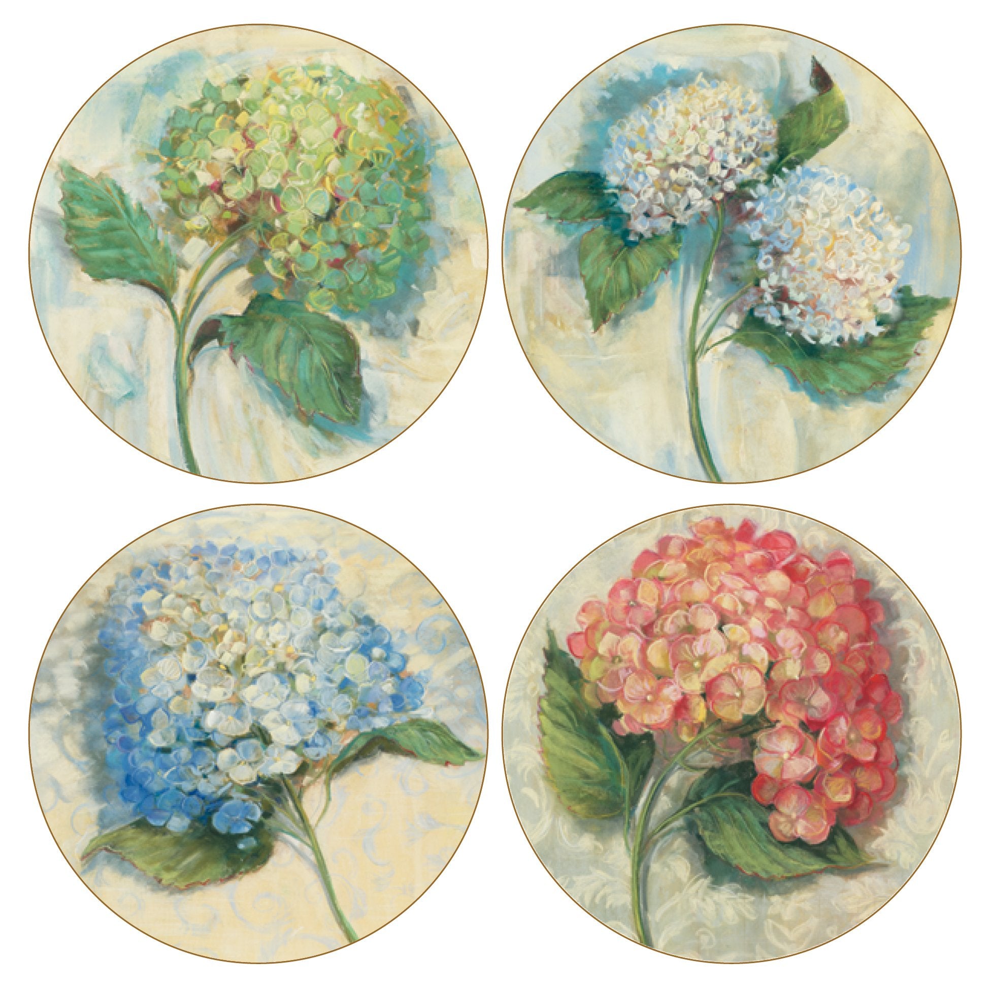 Coasterstone Hydrangeas Absorbent Coasters, 4-1/4-Inch, Set Of 4