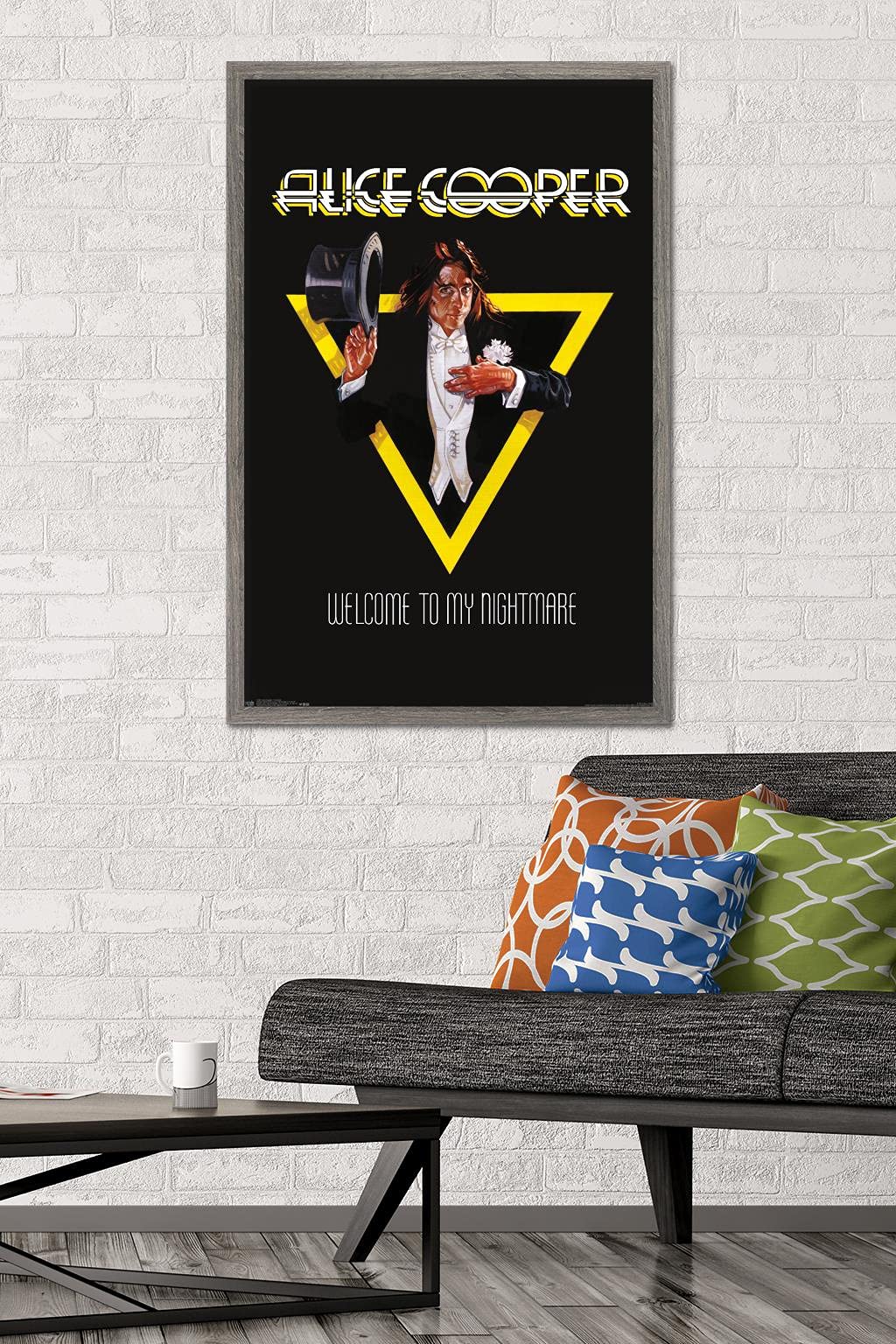 Trends International Alice Cooper - Welcome Wall Poster, 22.375'' X 34'', Barnwood Framed Version