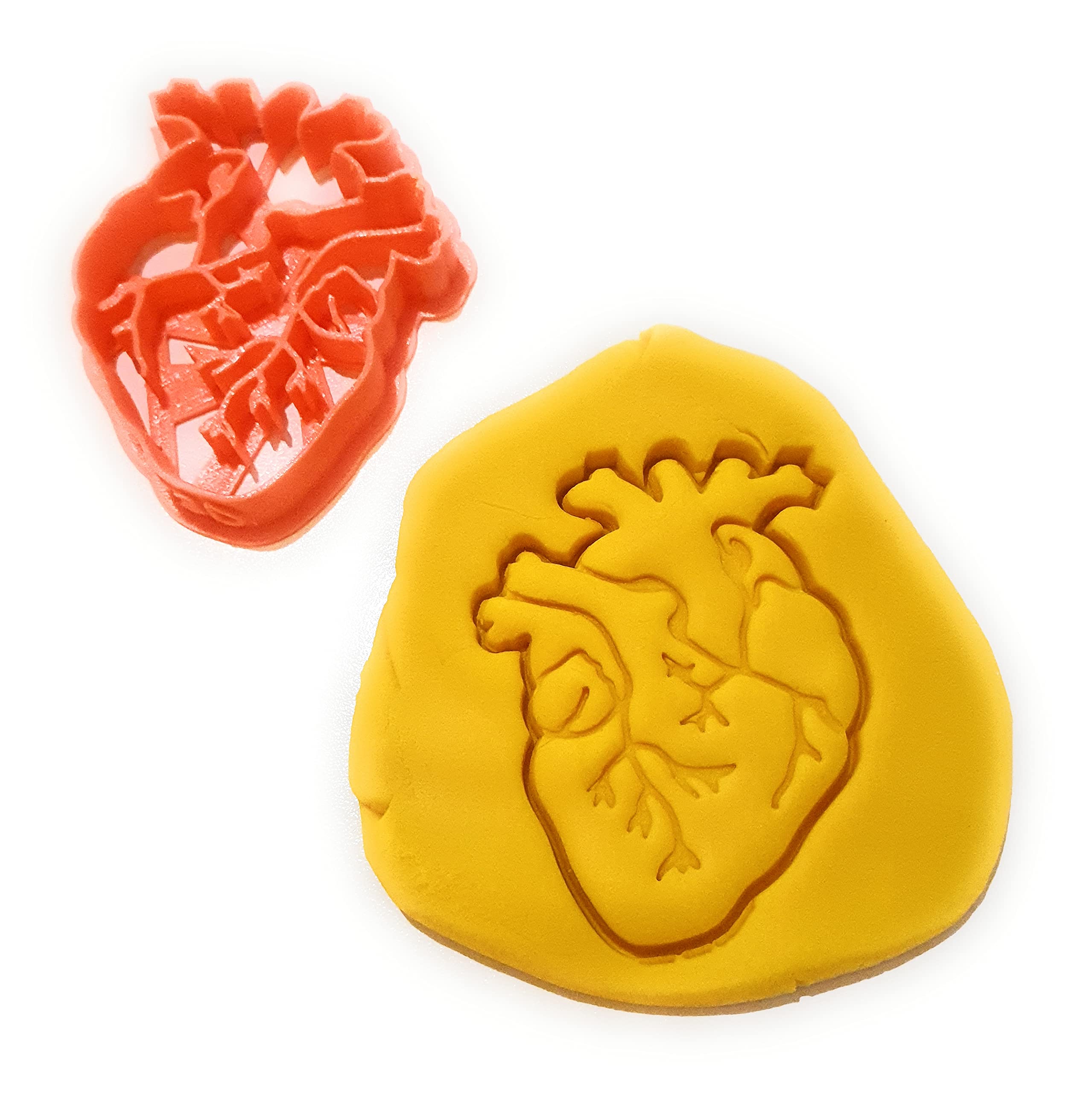 T3D Cookie Cutters Human Heart Cookie Cutter, Suitable For Cakes Biscuit And Fondant Cookie Mold For Homemade Treats, 3.56 In X