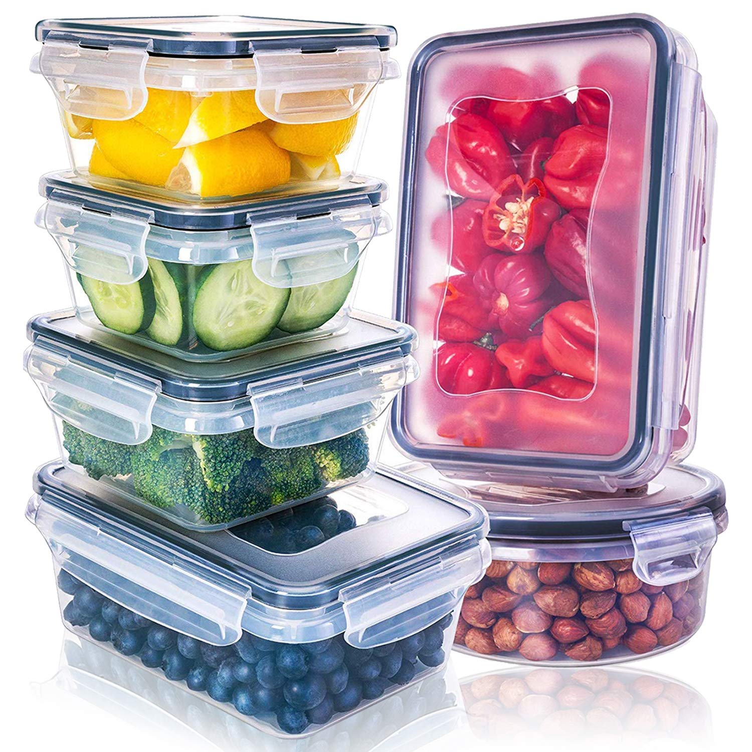 KITCHENACE,Modernise your living, Kitchen containers set, Fridge storage boxes, Plastic containers for kitchen organizer, Kitche