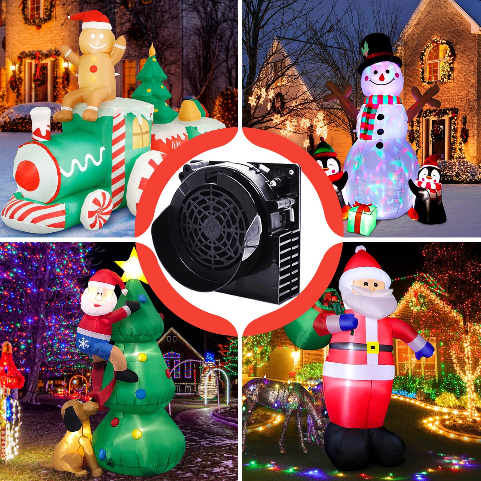 DONGERMAER Replacement Inflatable Fan Replacement, 1.5A Adapter for Christmas HalloweenYard Inflatables Blow Up Outdoor Inflatab