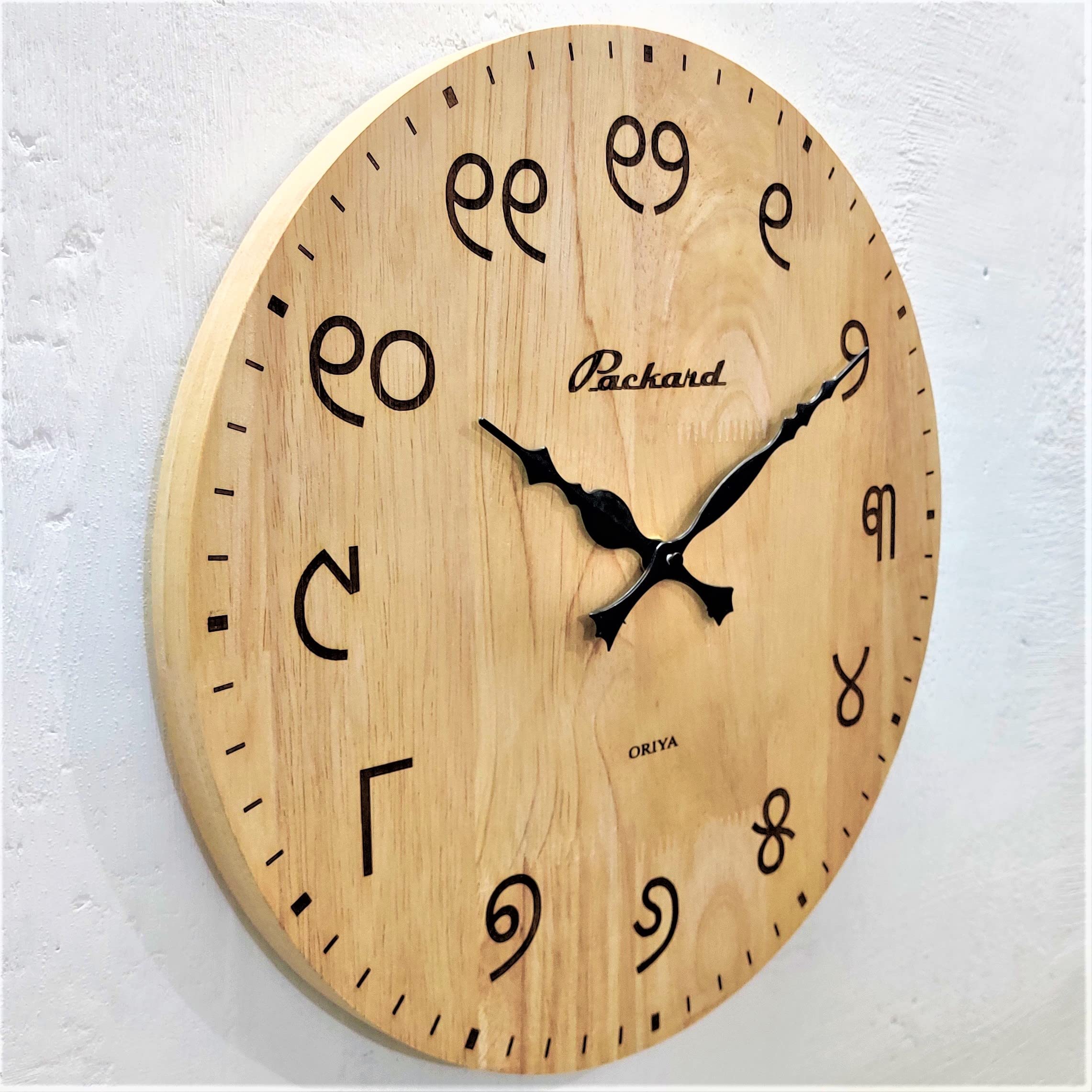 Packard (Lc 303 Wooden Clocks In Indian Languages Bangla, Devanagari, Gujrati, Gurmukhi, Kannada, Malayalam, Odia, Tamil, Telugu