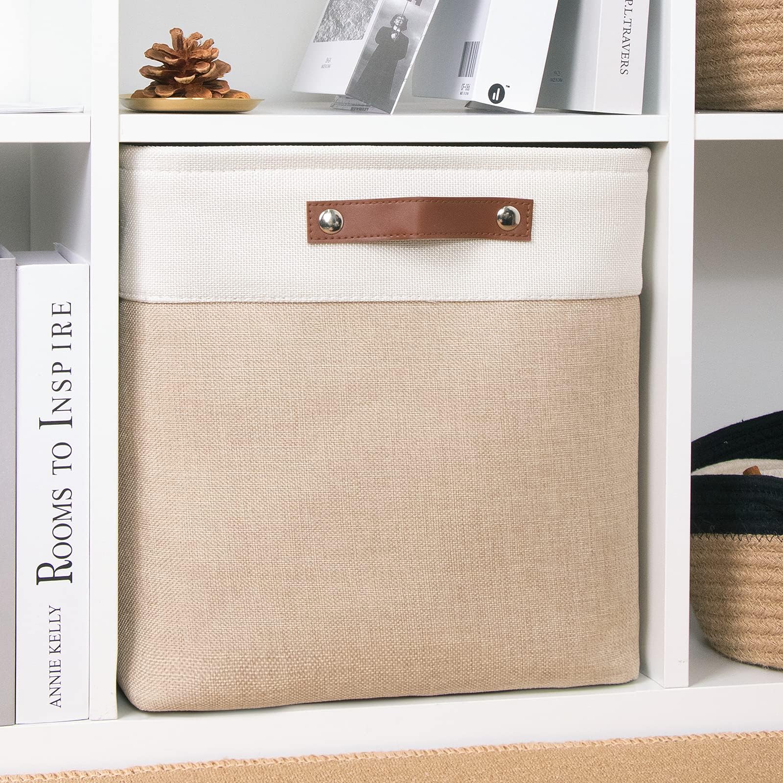 Dullemelo Cube Storage Bin 13X13,Collapsible Fabric Storage Cube For Organizing,Cubby Storage Basket For Shelves,Closet,Laundry,
