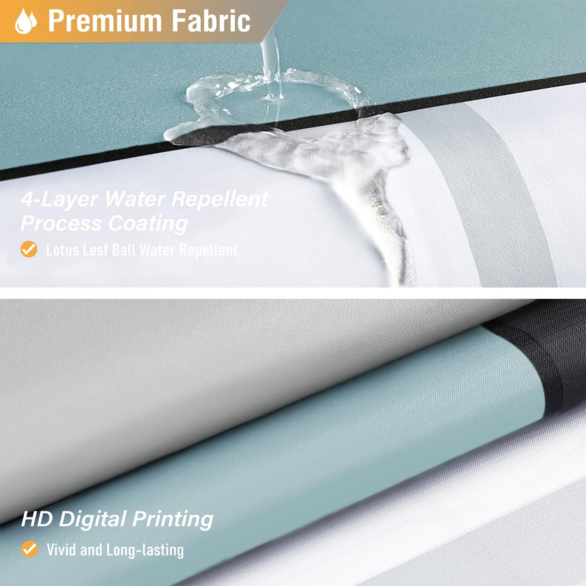 Bttn Extra Long Shower Curtain - 72X84 Inch Long Geometric Decorative Fabric Shower Curtain Set With 12 Plastic Hook, Water Repe