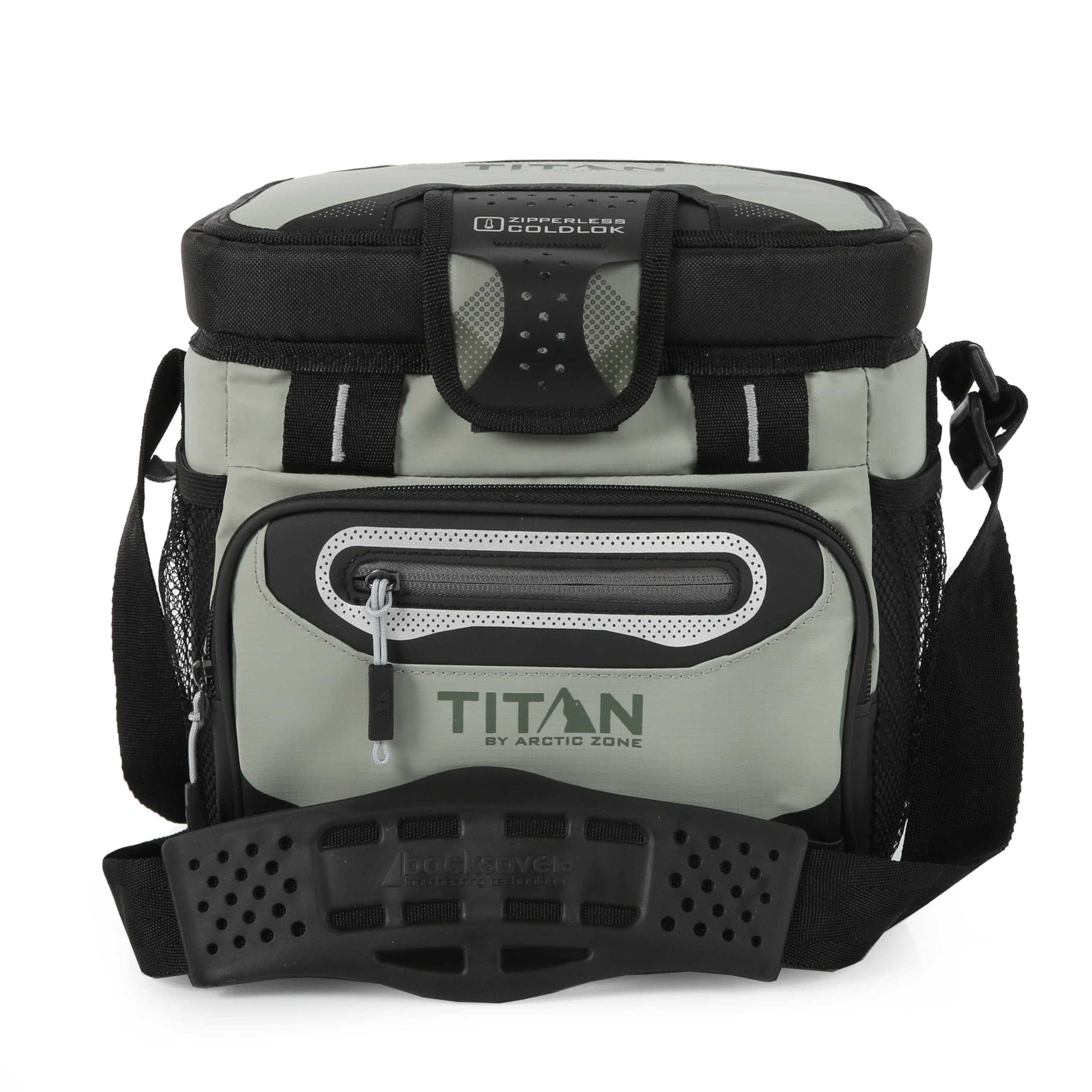 Titan by Arctic Zone 9 Can Zipperless Soft Cooler with HardBody Liner, Seagrass