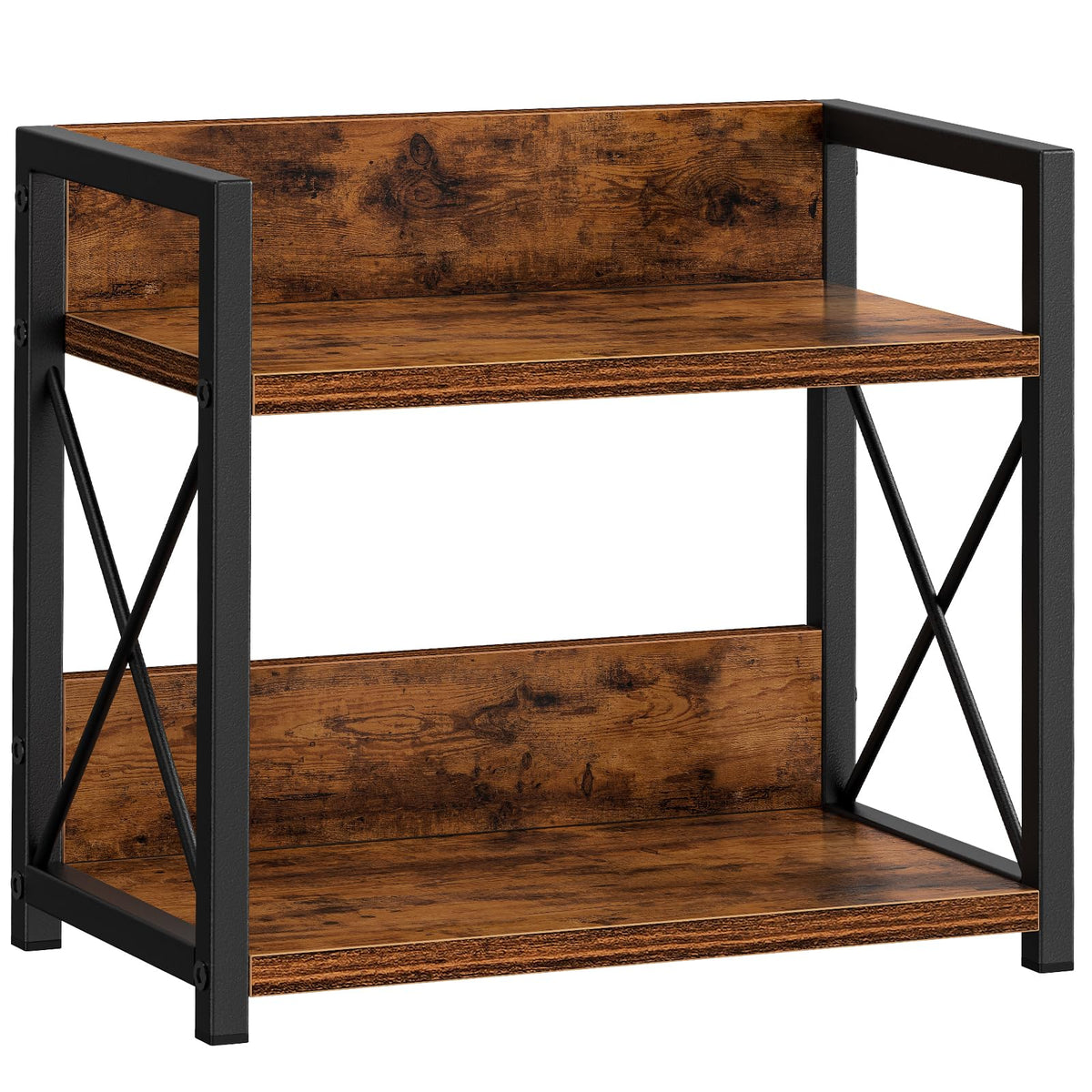 Giikin Countertop Shelf Organizer, 2 Tier Kitchen Spice Rack Organizer for Countertop, Wood Coffee Counter Shelf Organizer for H