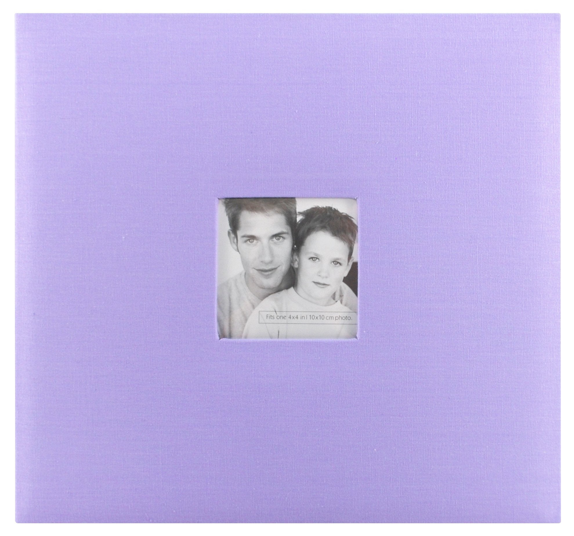 MCS Expandable 10-Page Fabric Scrapbook Album with Photo Opening Cover and 12 x 12 Inch Pages, 13.5 x 12.5 Inch, Lilac