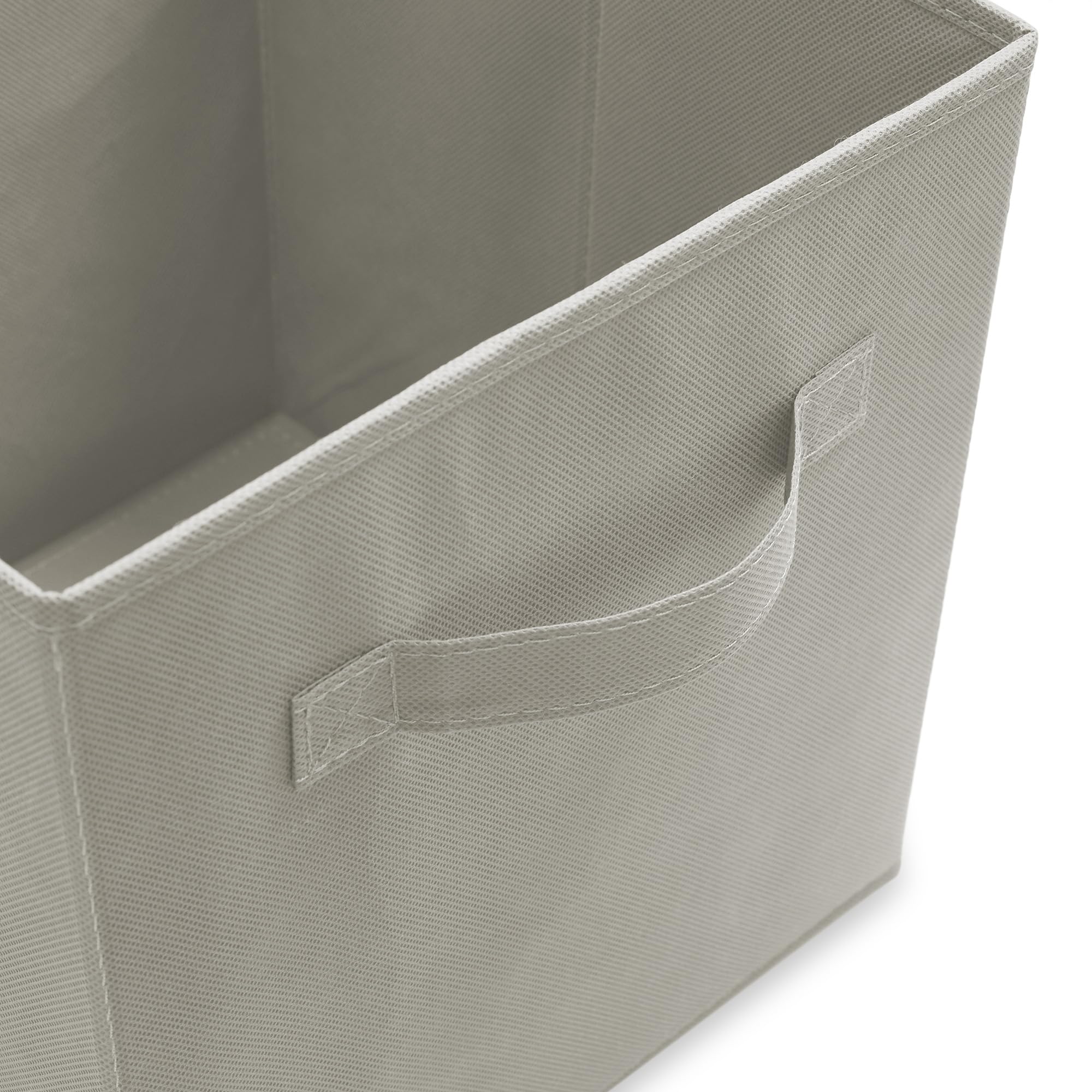 Casafield Set of 6 Collapsible Fabric Cube Storage Bins  Light Gray - 11'' Foldable Cloth Baskets for Shelves  Cubby Organizers & More