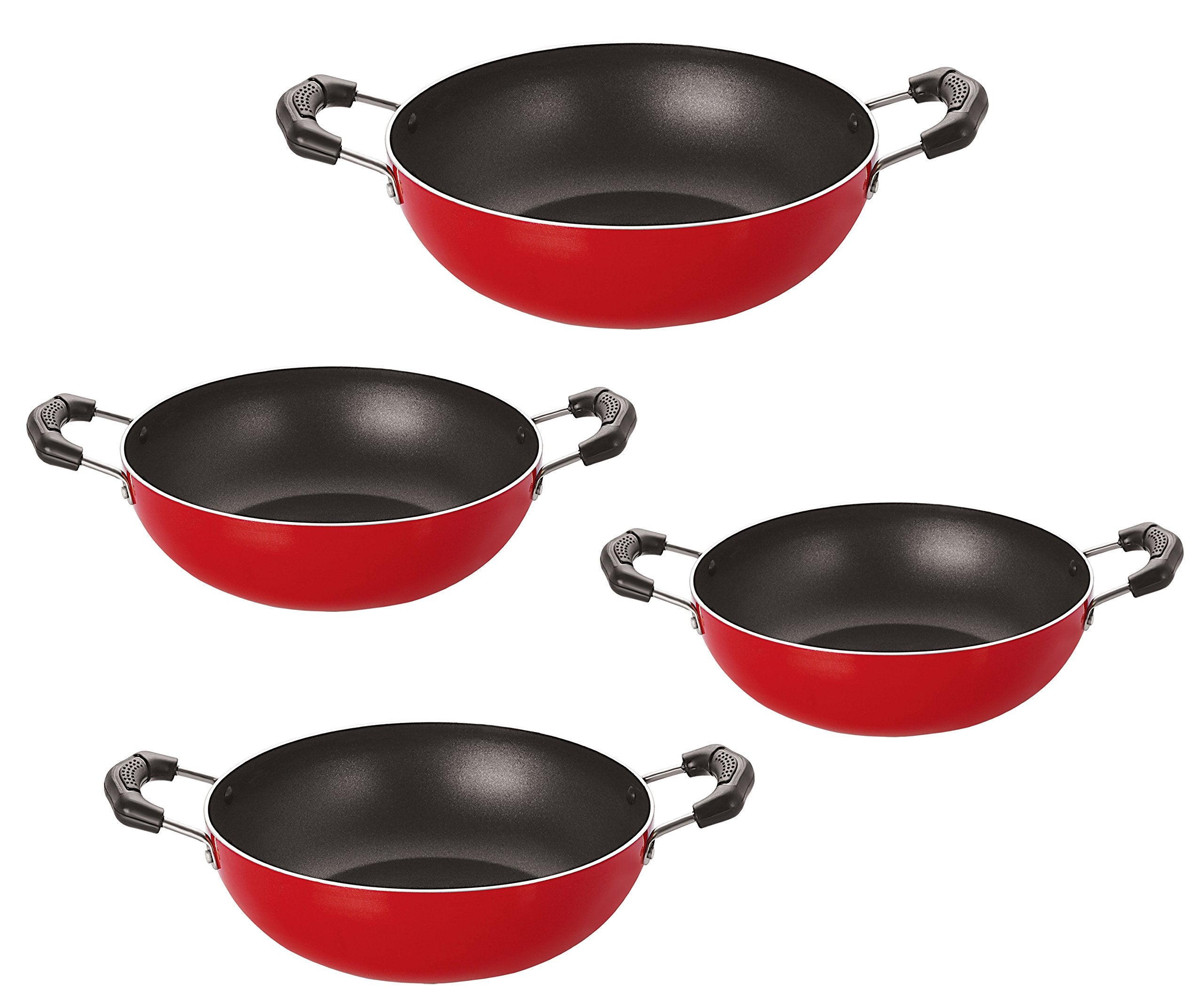 Nirlon Heat Resistance NonStick Cookware Combo Essential Set With Bakelite Handle For Superior Grip, Kd11_Kd12_Kd13_Kd14