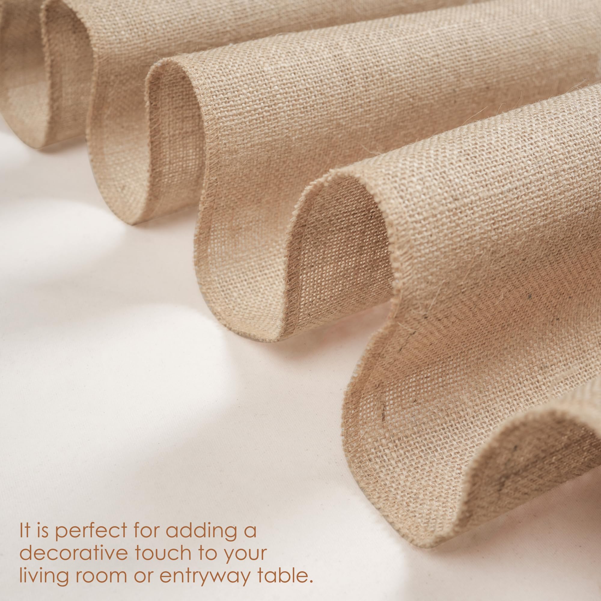 Rajrang Burlap Table Runner 12 Inch X 10 Yard Natural Rustic Farmhouse Jute Roll D  Cor For Parties, Weddings And Outdoor