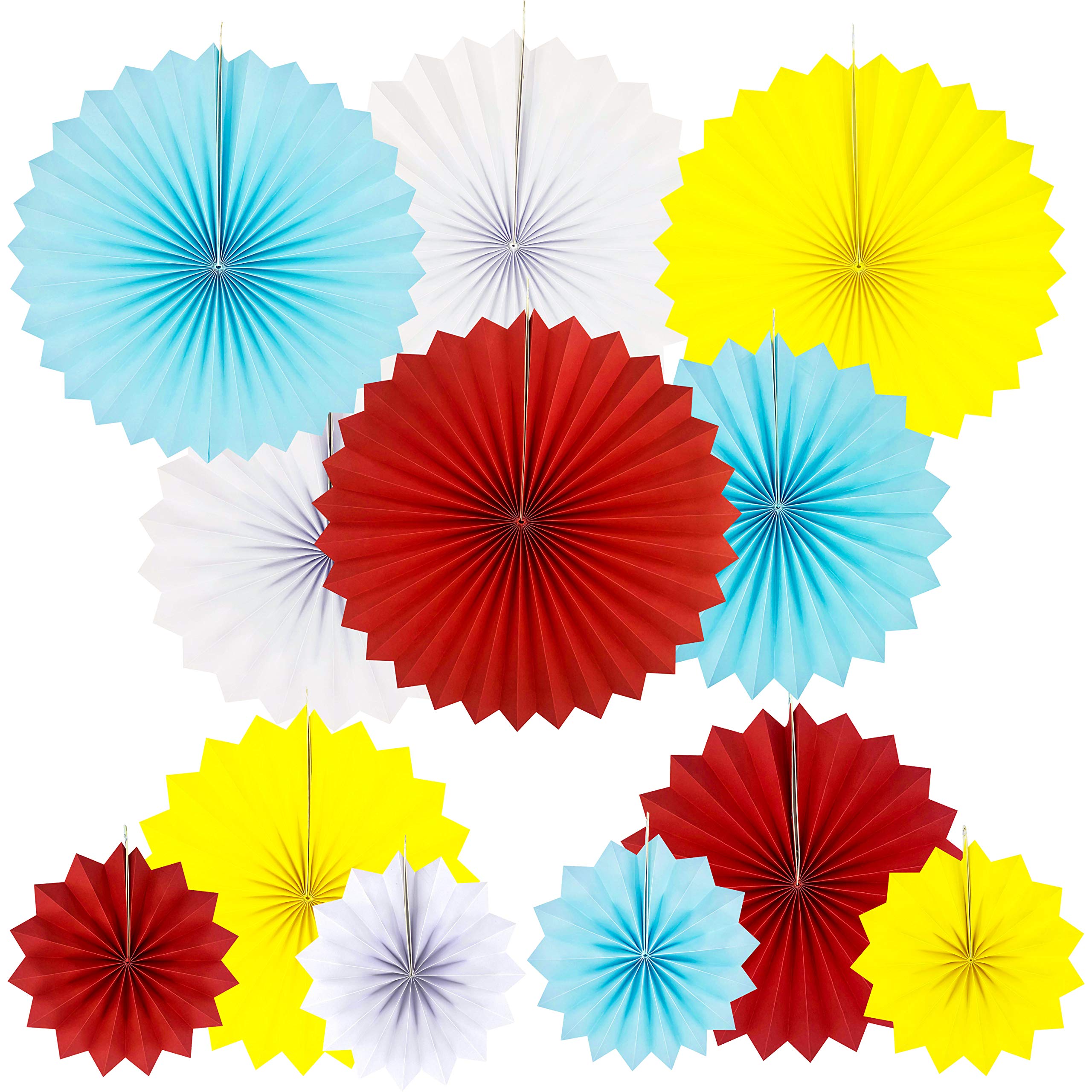 JUICY MOOM Circus Carnival Party Hanging Paper Fans Decorations Under The Top Baby Shower First Birthday Party Photo Booth Backd