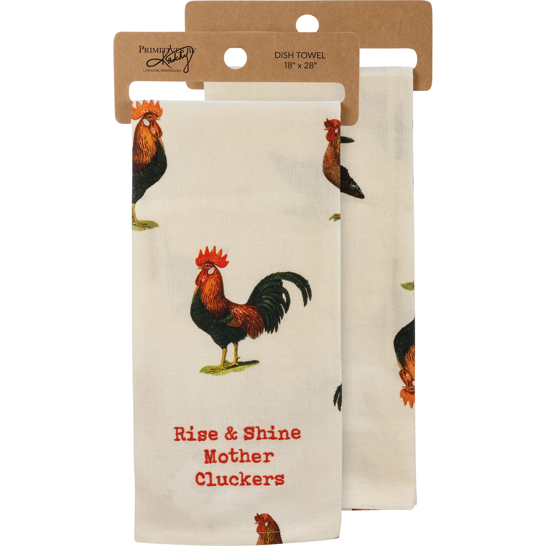 Primitives by Kathy Rise & Shine Mother Cluckers Decorative Kitchen Towel