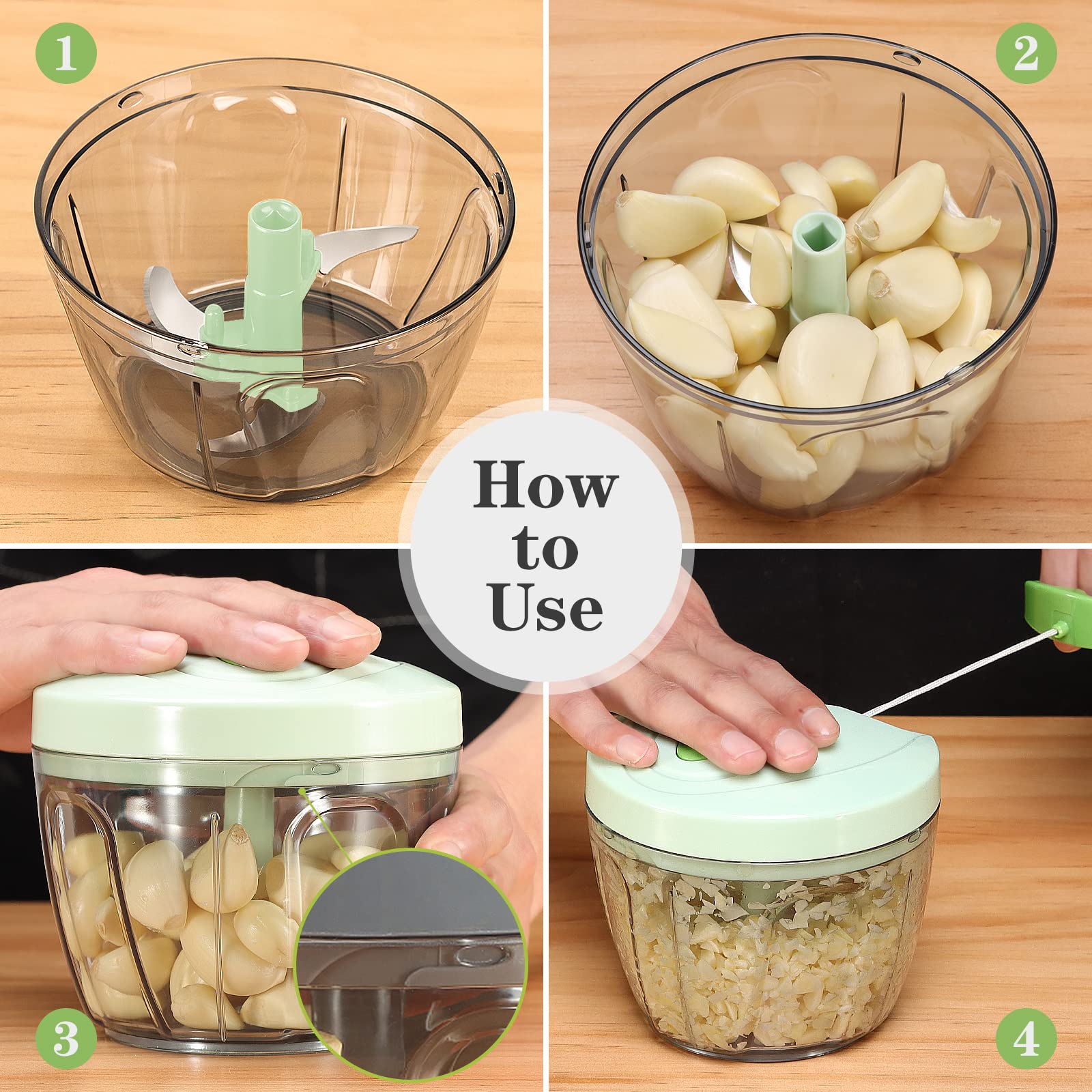 Chopper Food Chopper Vegetable Chopper, Cambom Chopper Hand String Vegetable Chopper Onions Cutter For Vegetable Fruits Nuts Bpa